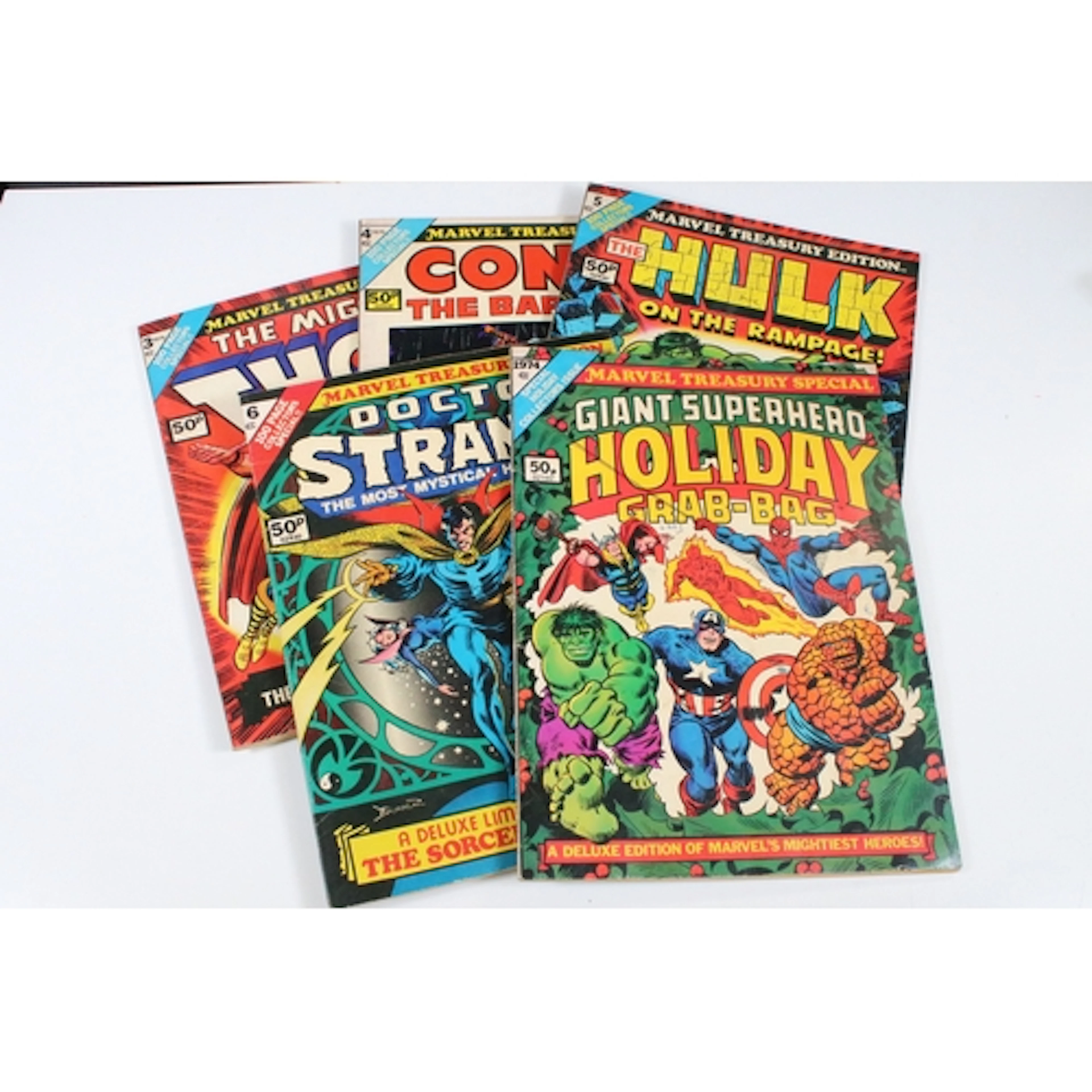 Comics - Five Marvel Comics UK Treasury Edition and Treasury...