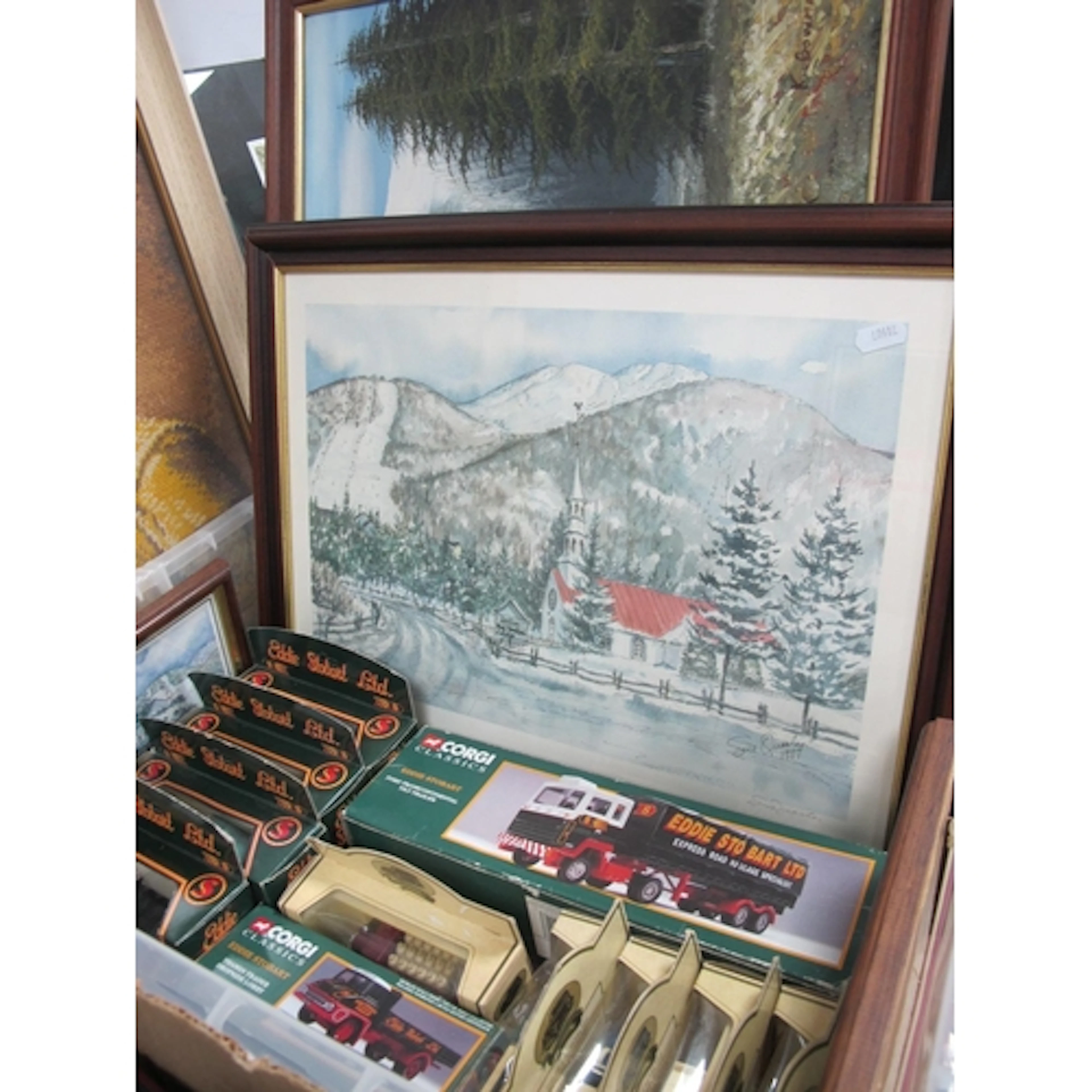 K. Bowman, Alpine Landscape, oil on canvas, signed lower rig...