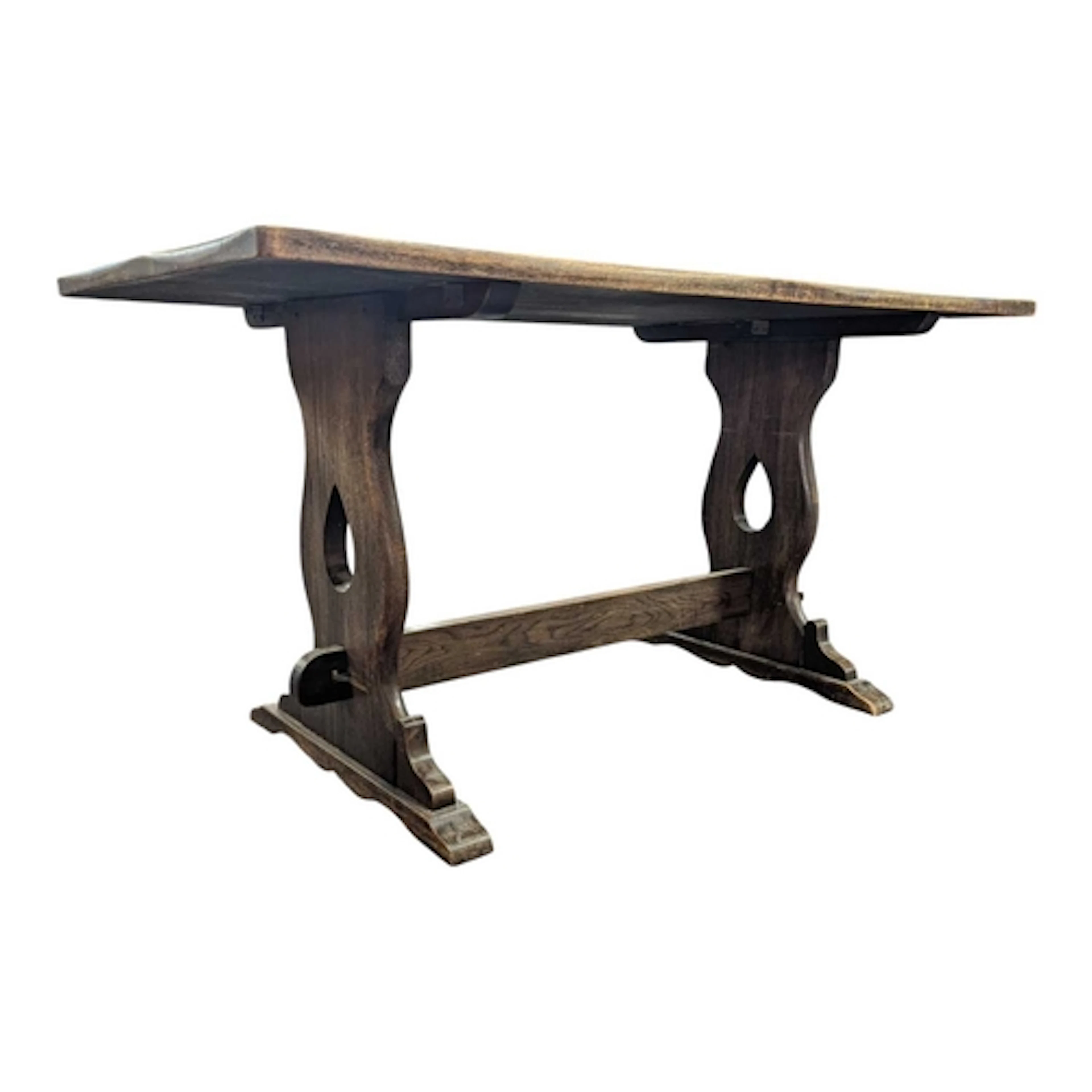 An early 20th century Jacobean revival oak refectory dining ...
