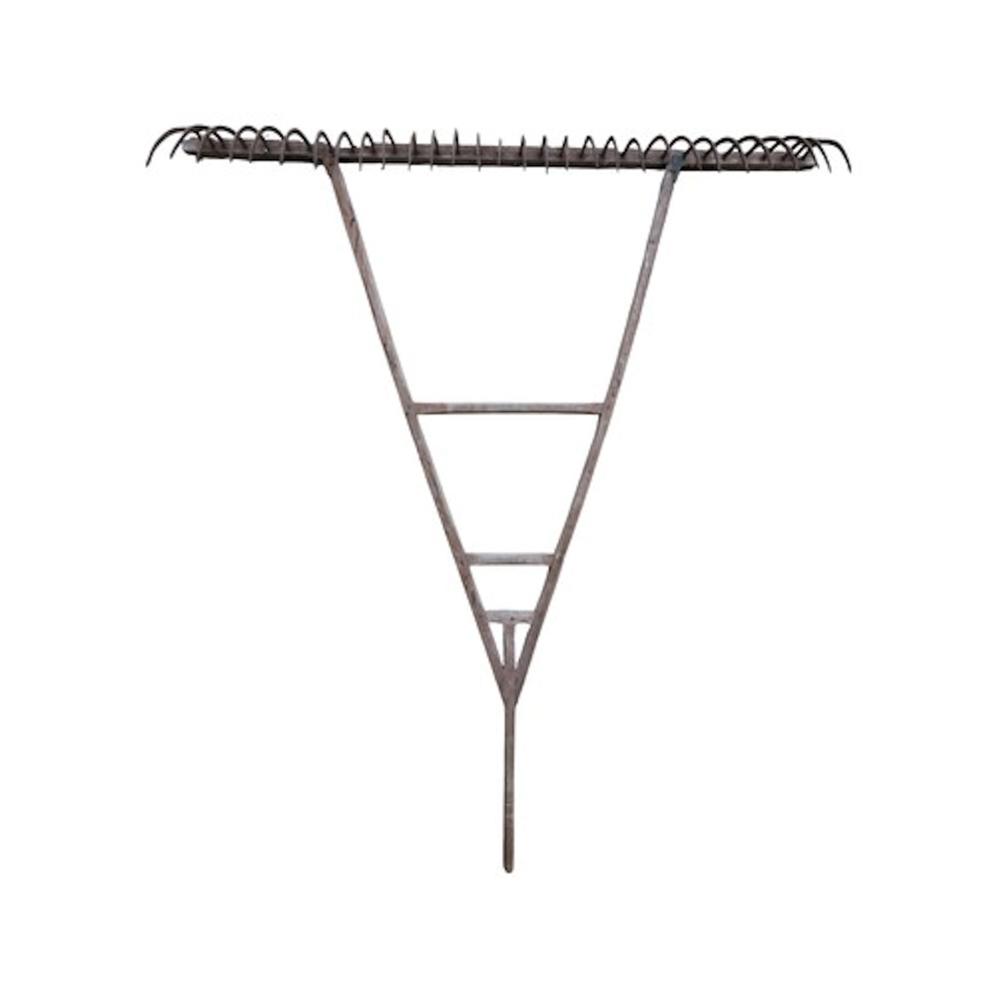 An antique "Nag" hay rake with dry ash shaft, approx 170 cm ...