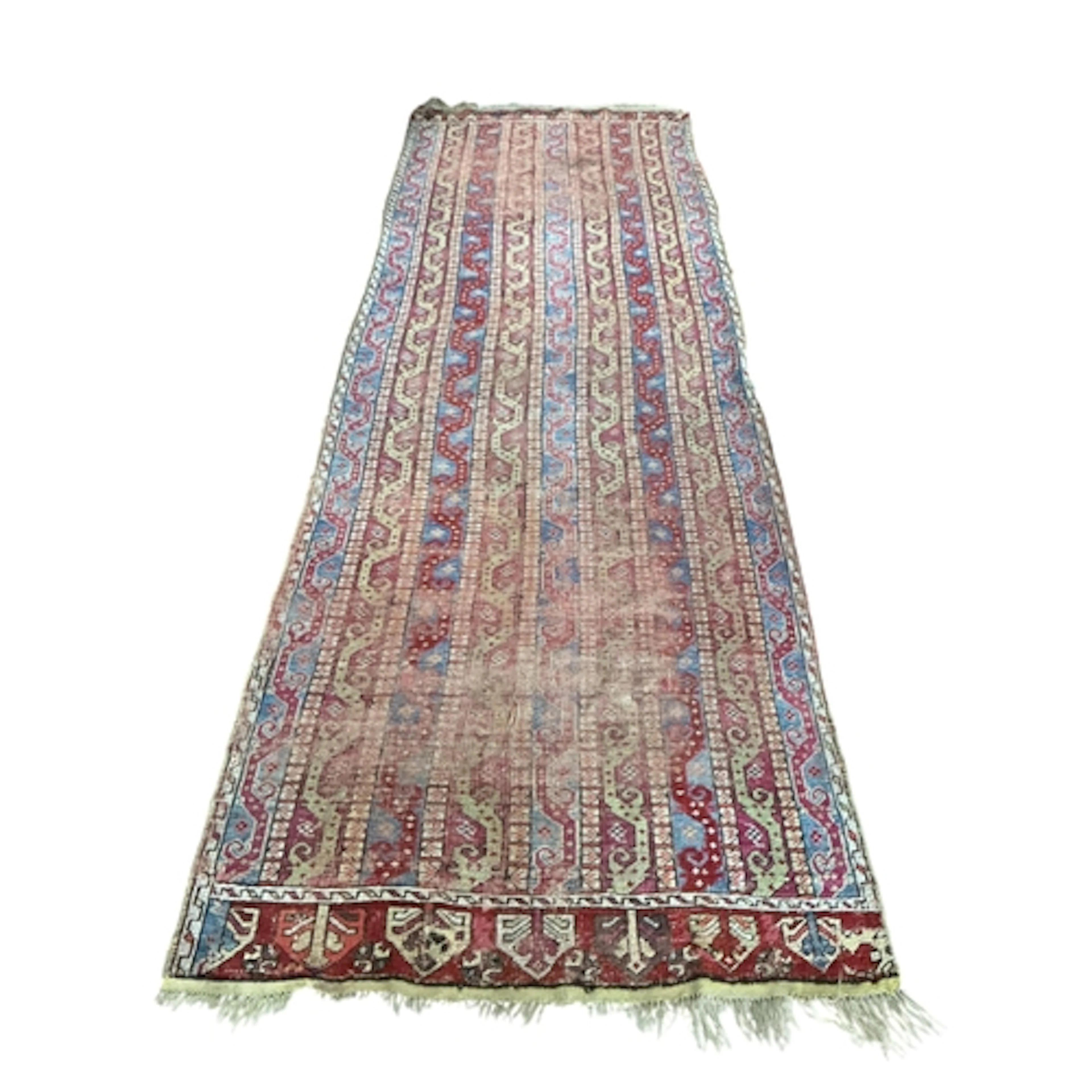 A late 19th century Turkish Moharamat runner, 350 x 113cm...