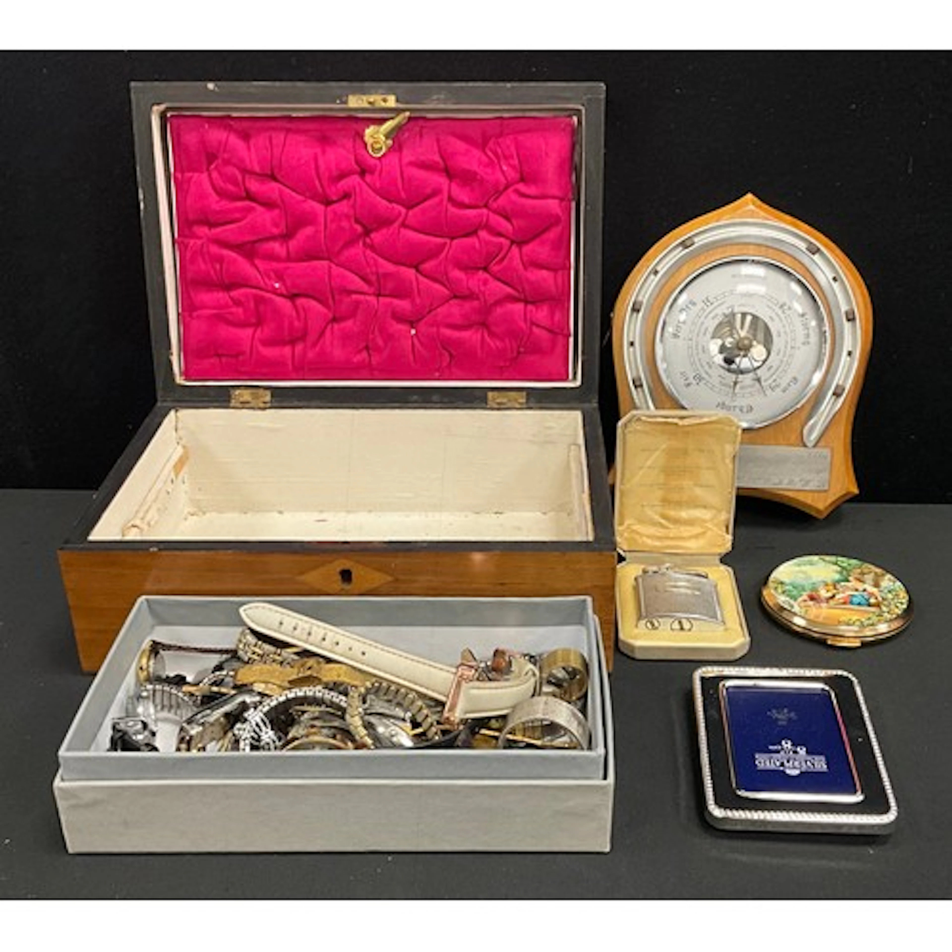A Victorian Tunbridge ware jewellery box; various lady’s coc...