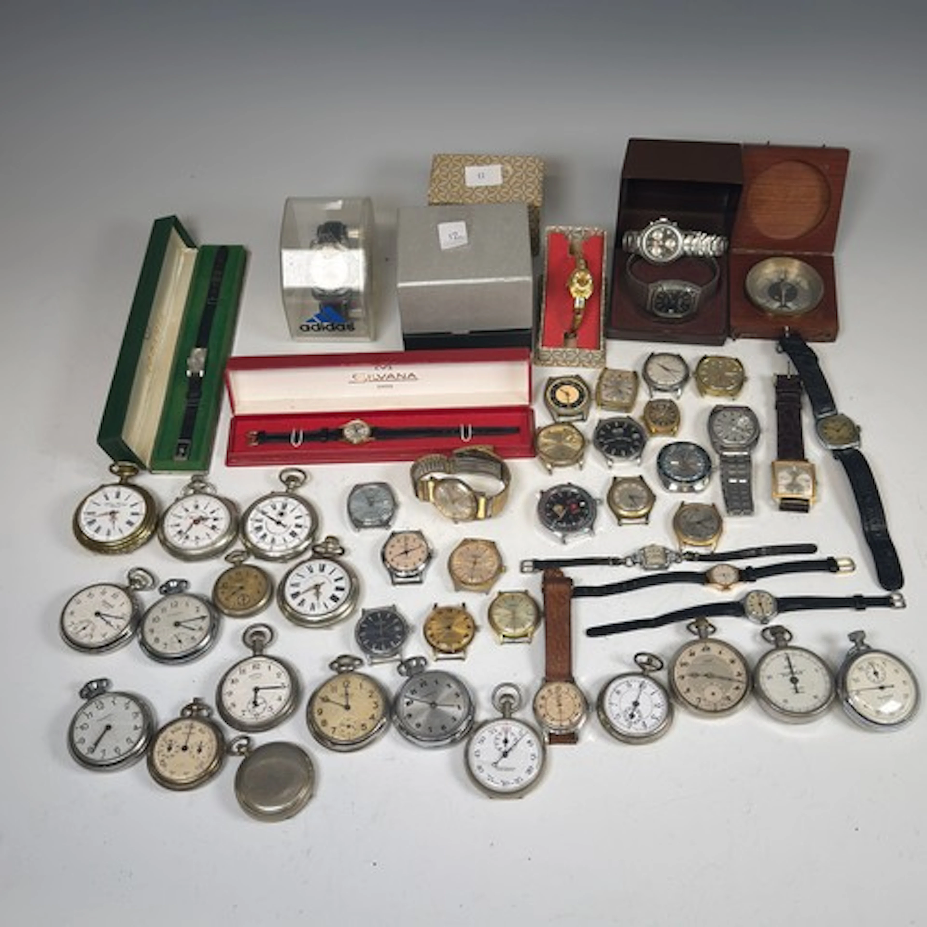 A quantity of vintage Wristwatches and Pocket Watches, inclu...