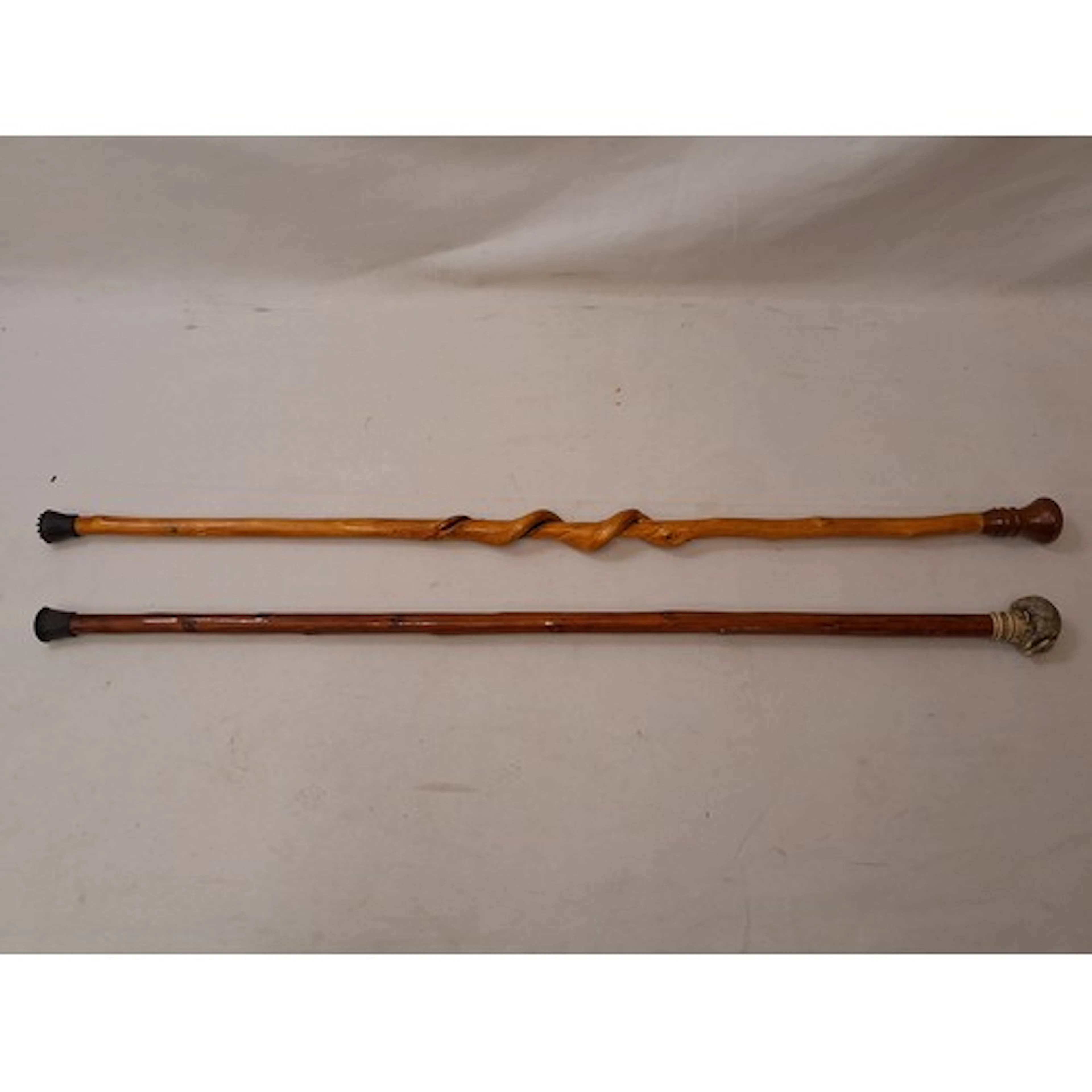 Walking Cane with Composition figurine of a badger to top & ...
