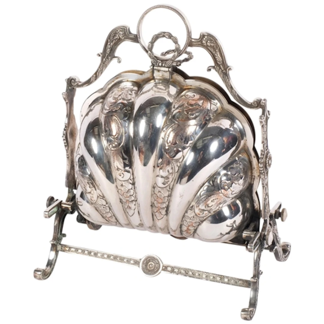A Victorian style silver plated biscuit box, W22cm, H26cm