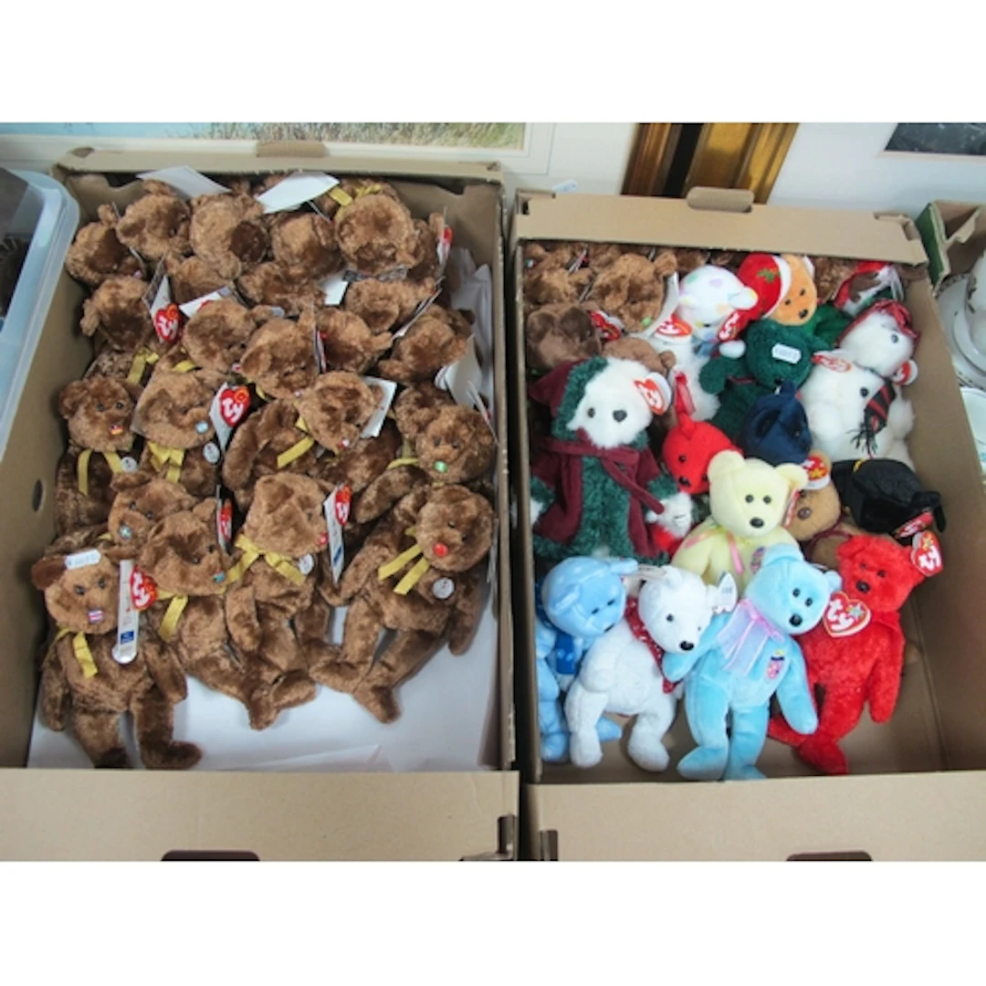 Fifty TY Beanie Babies, including FIFA 2002 World Cup Collec...