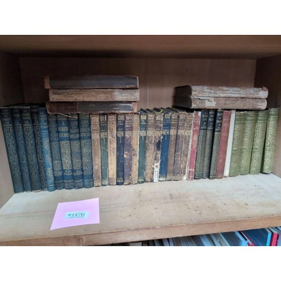A collection of books, including authors such as Scott, R L ...