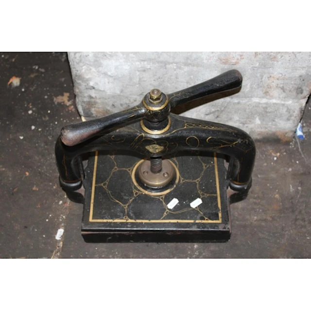 Antique book press