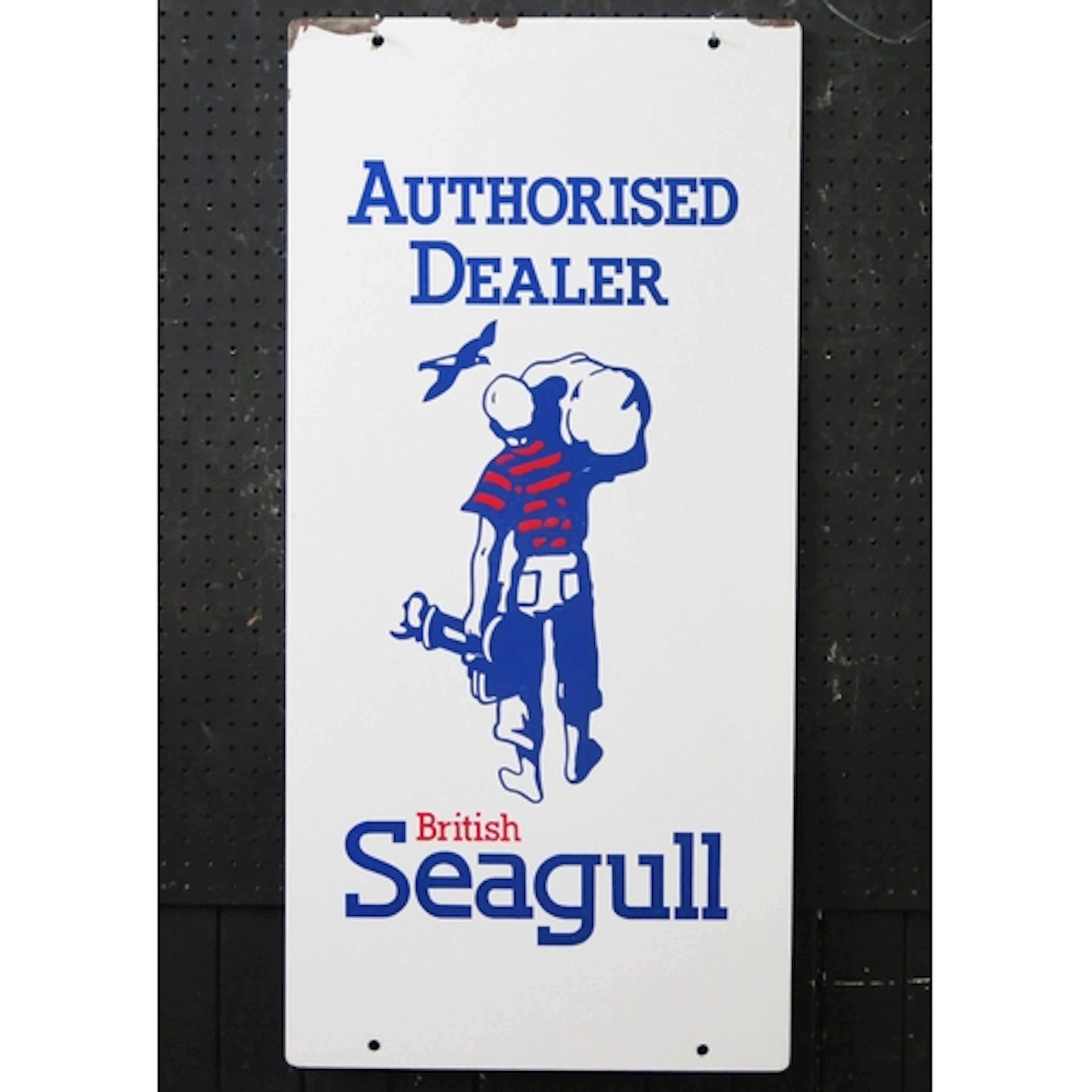 "British Seagull - Authorised Dealer" - an enamel double sid...
