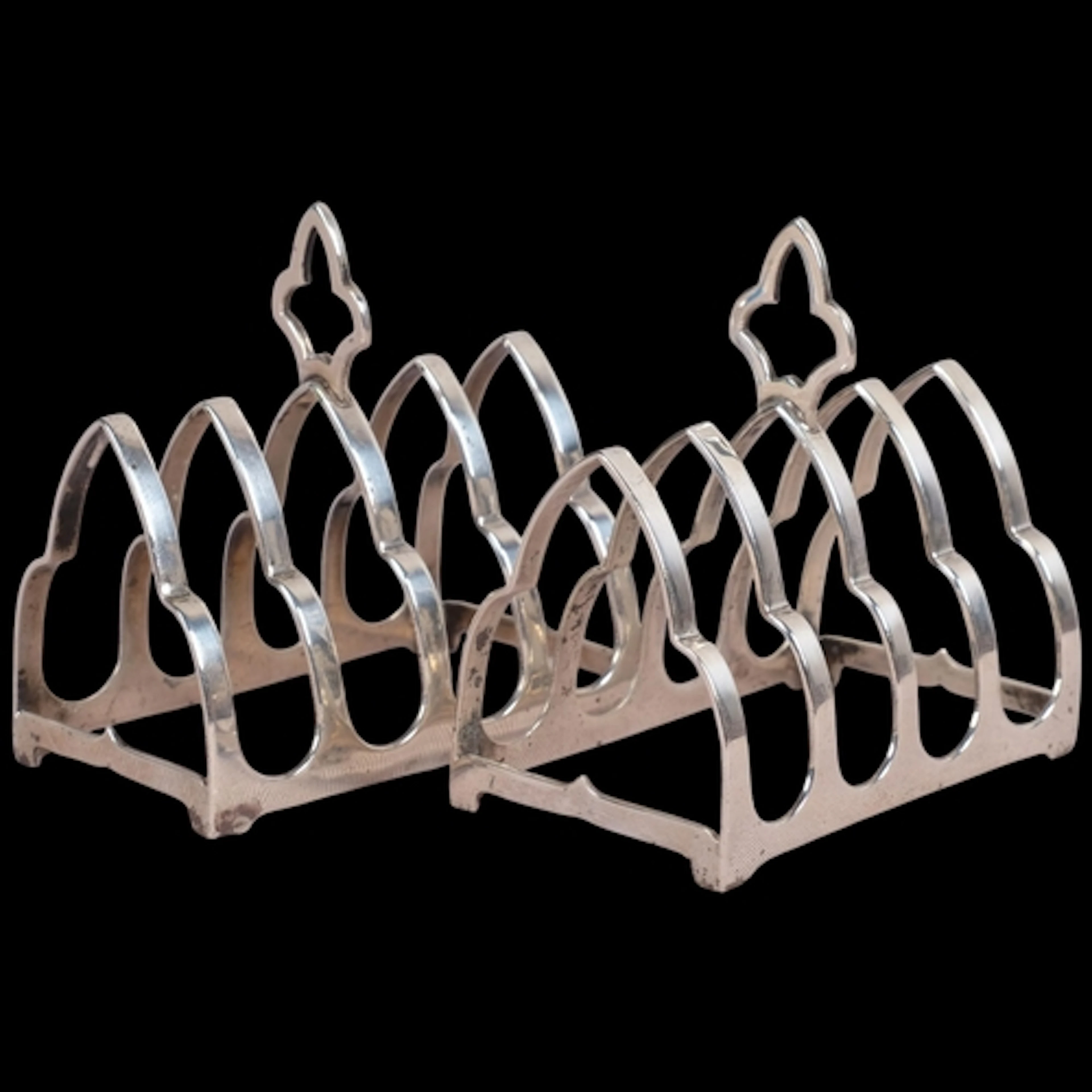 A pair of George VI silver 5-bar toast racks, Mappin & Webb ...