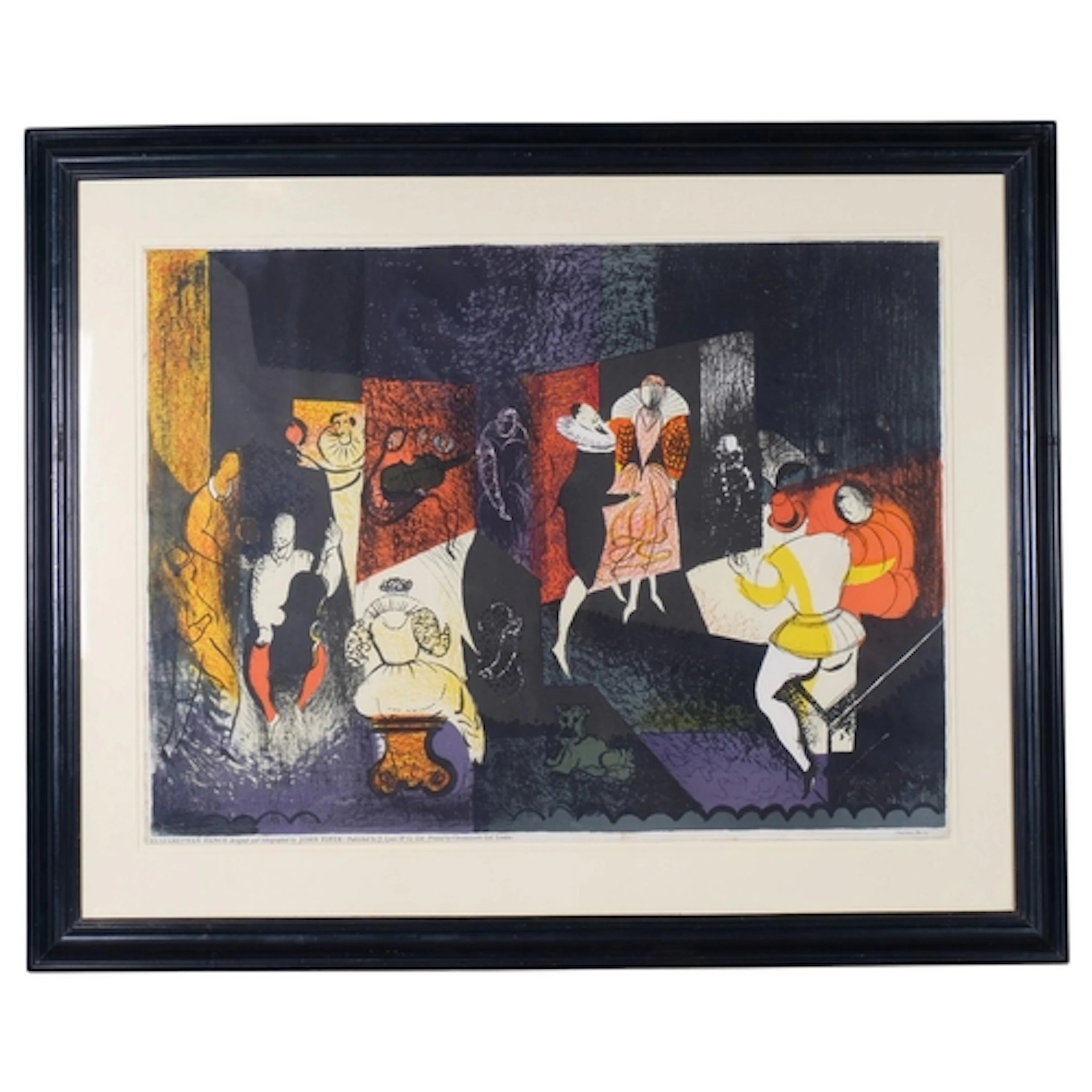 John Piper CH (1903 - 1992), Elizabethan Dance, colour litho...