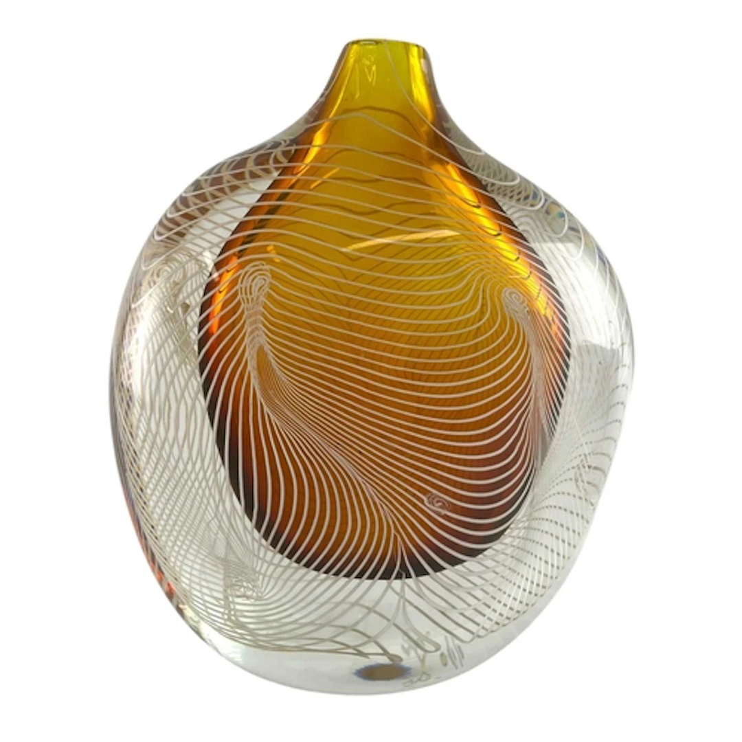 Garry (Gary) Nash - a retro 20th century studio art glass va...