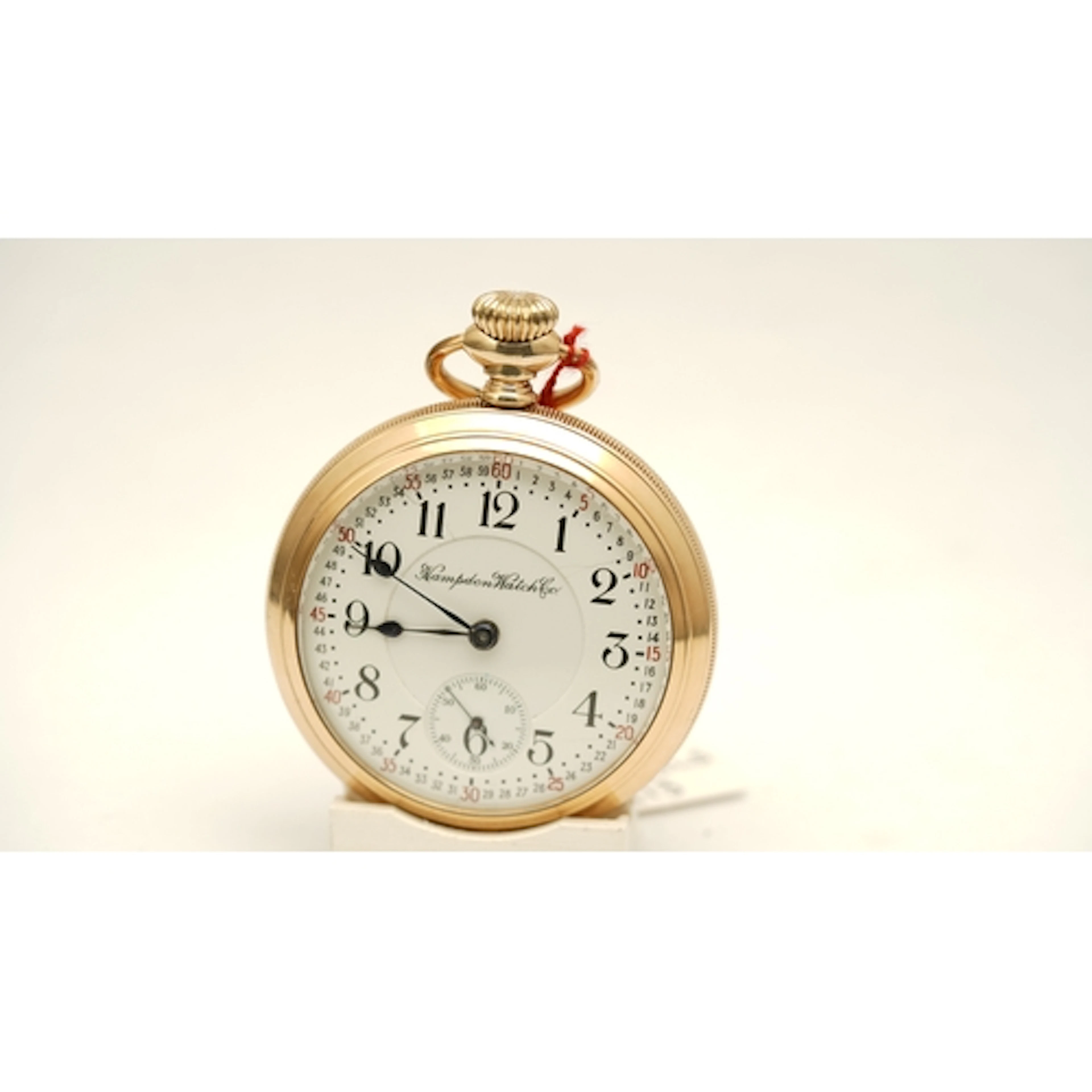 Hampden Watch Co. open face pocket watch in rolled gold, c.1...