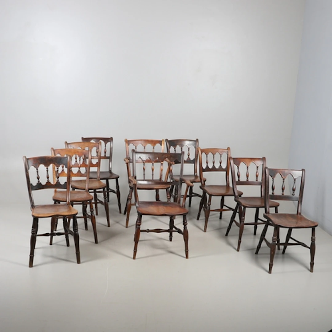 A HARLEQUIN SET OF TEN THAMES VALLEY/CHILTERNS ASH & ELM CHA...