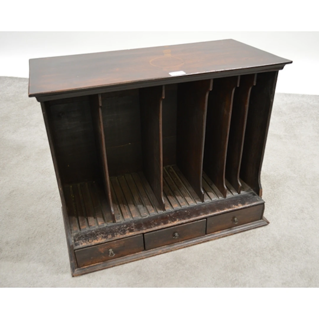 Late 19th / early 20th Century table top filing cabinet, wit...