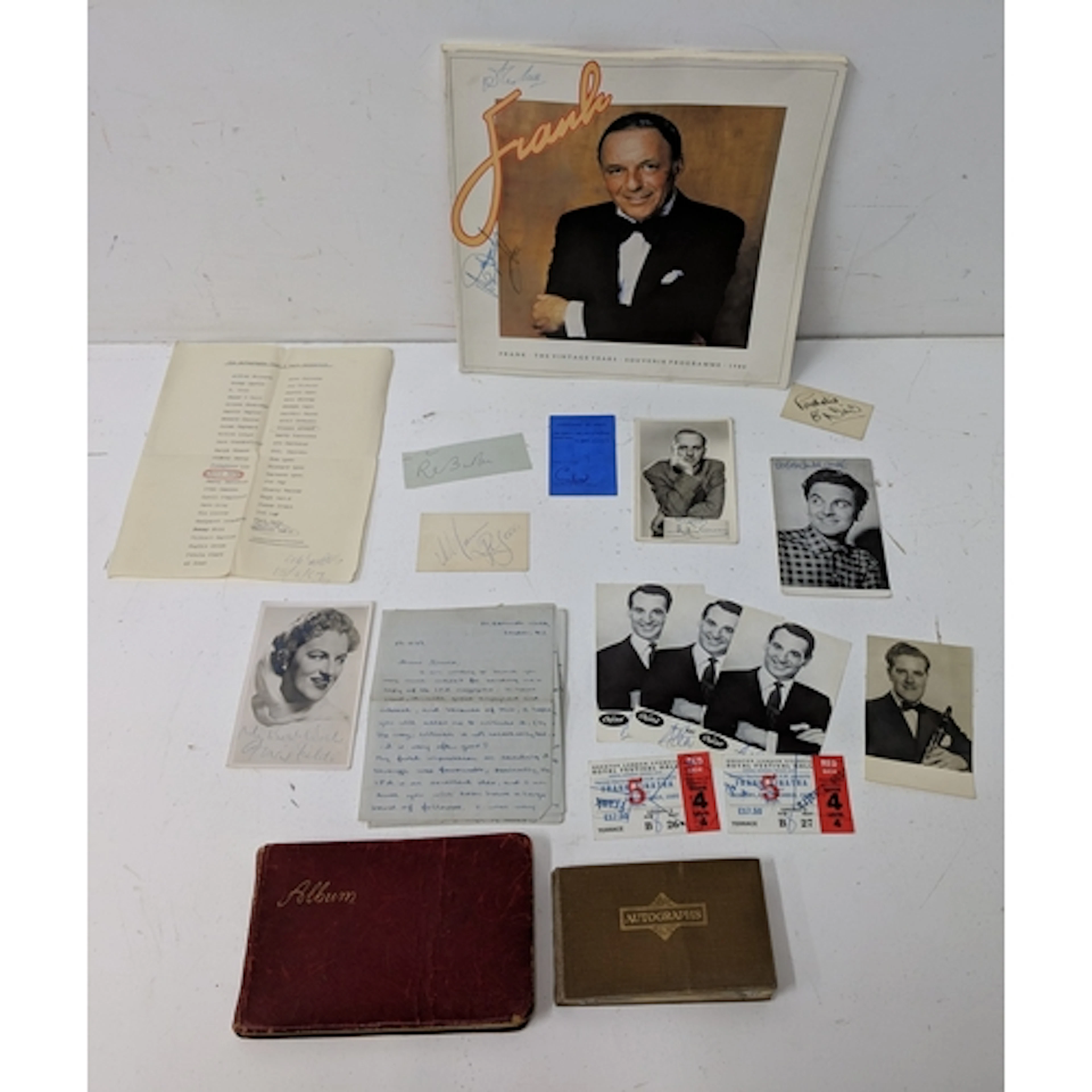 Autographs and photographs of celebrities from 1950's to 198...