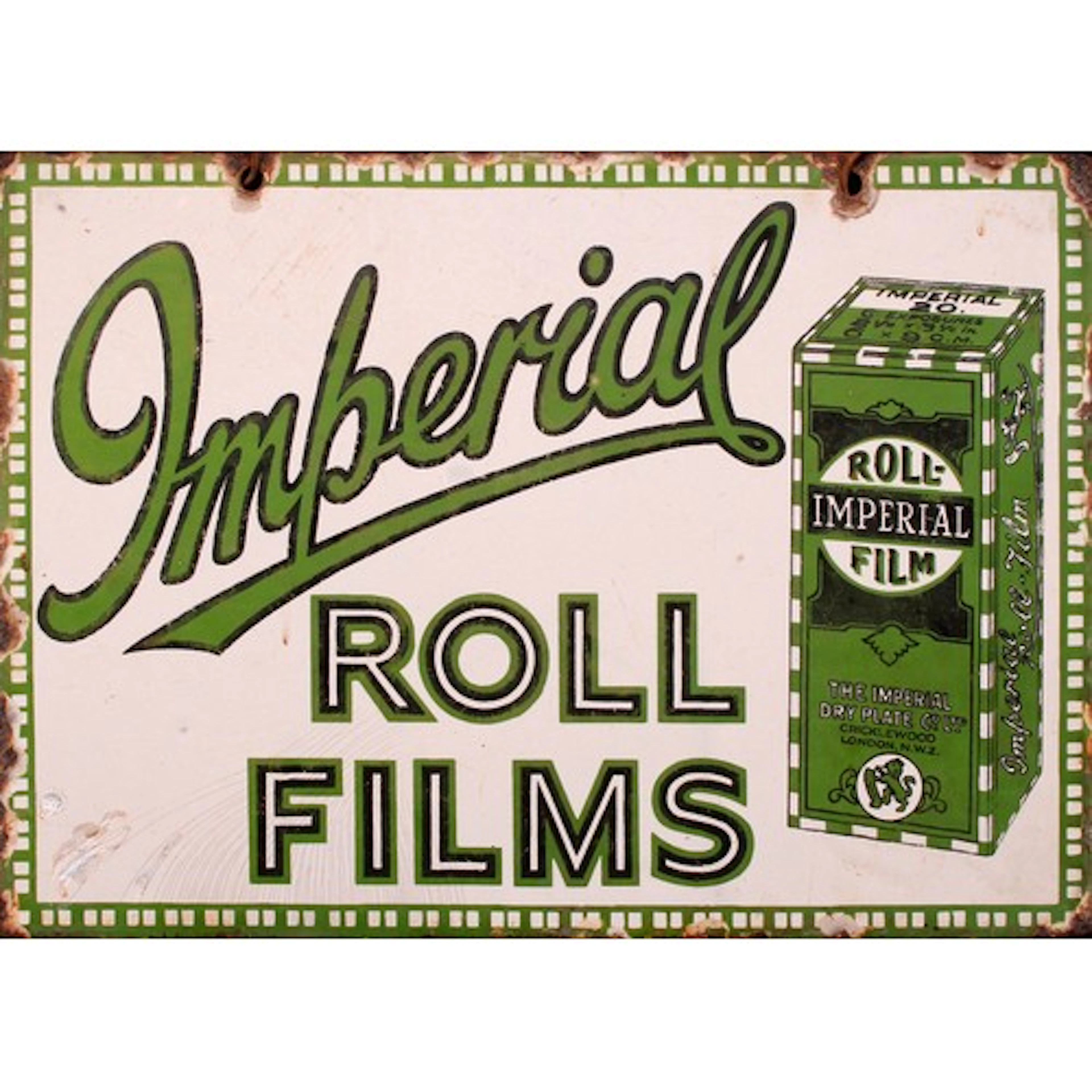 Advertising - an rectangular double sided pictorial enamel s...