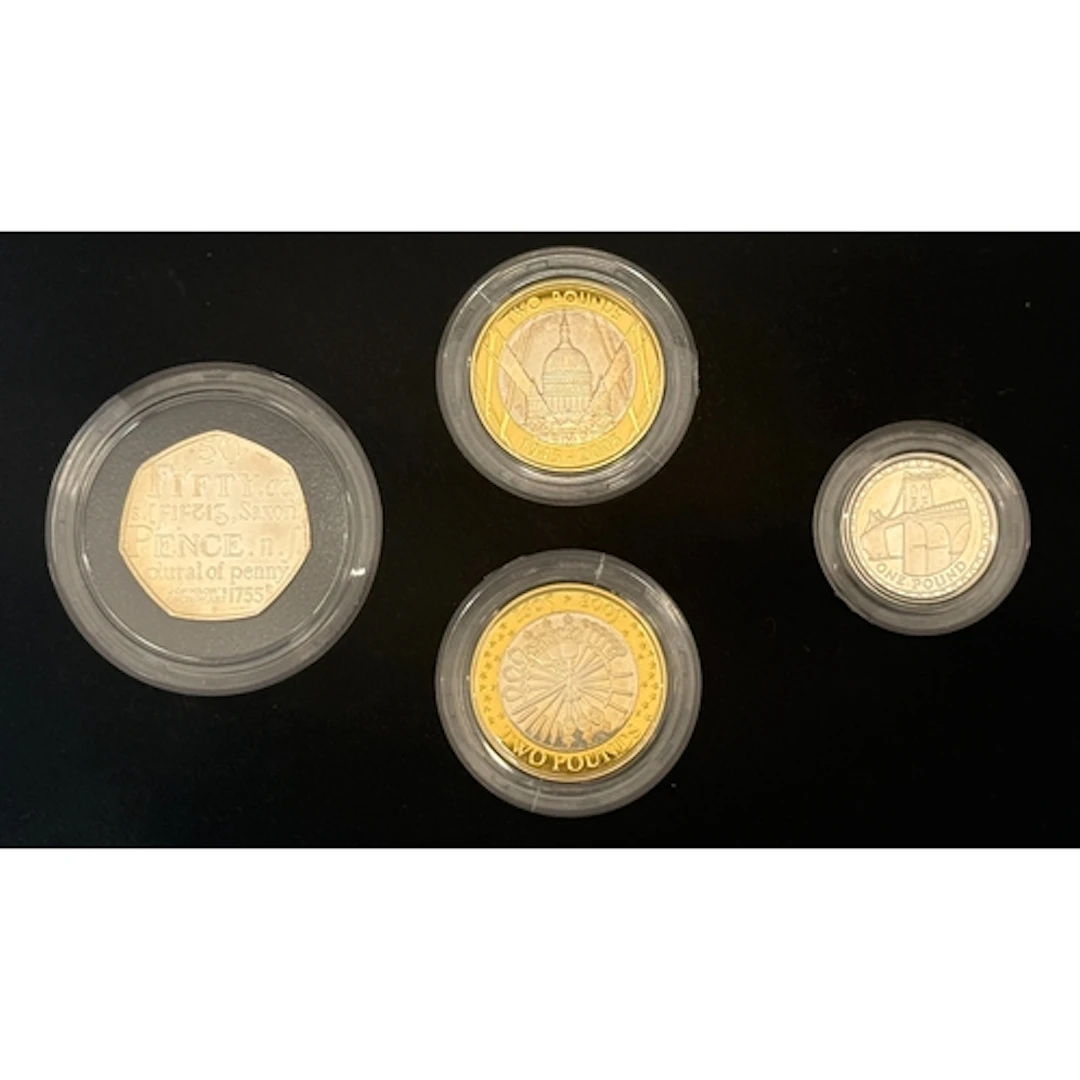 UK 2005 Silver Piedfort Collection, comprising of four coins...