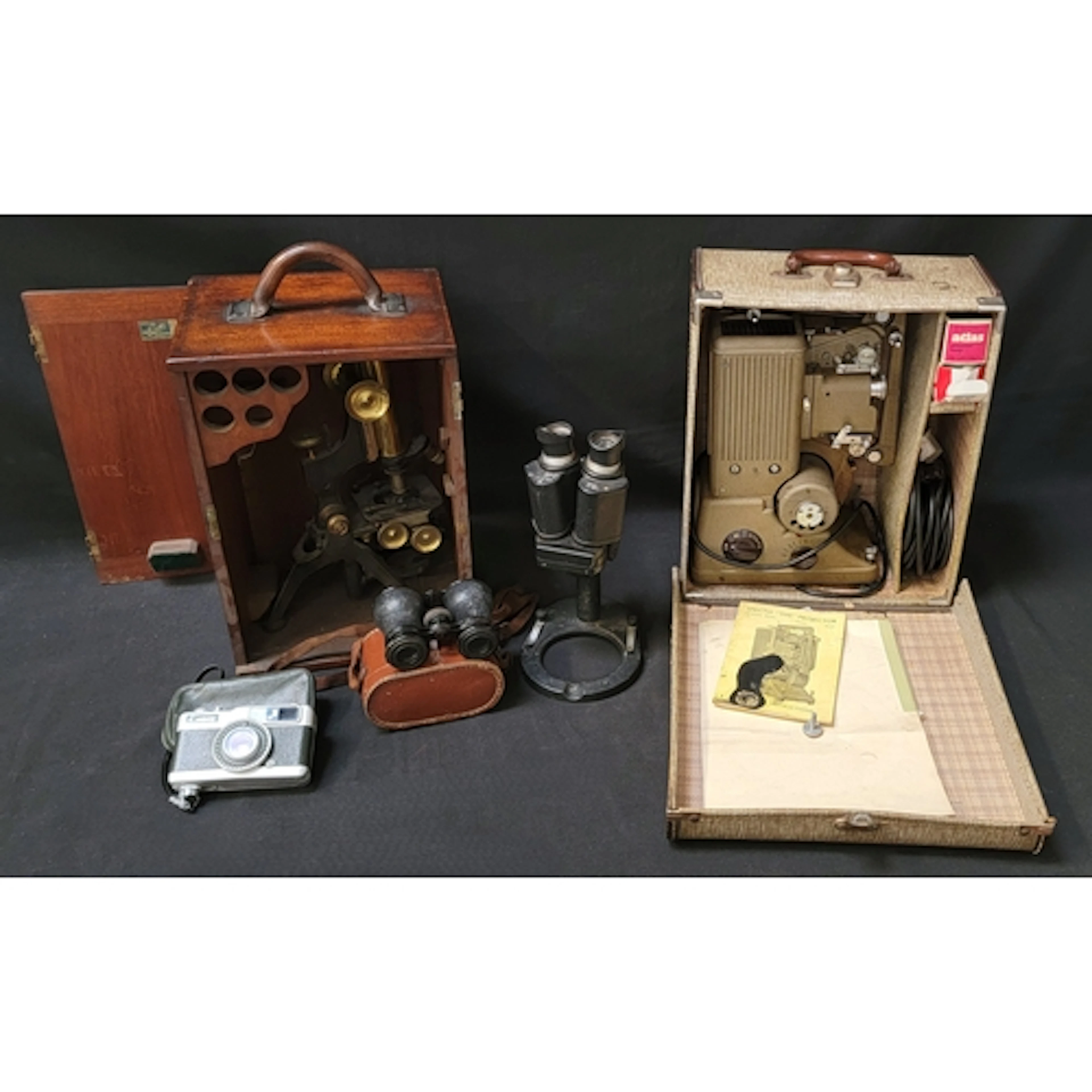SELECTION OF VINTAGE OPTICS AND PROJECTION EQUIPMENT includi...