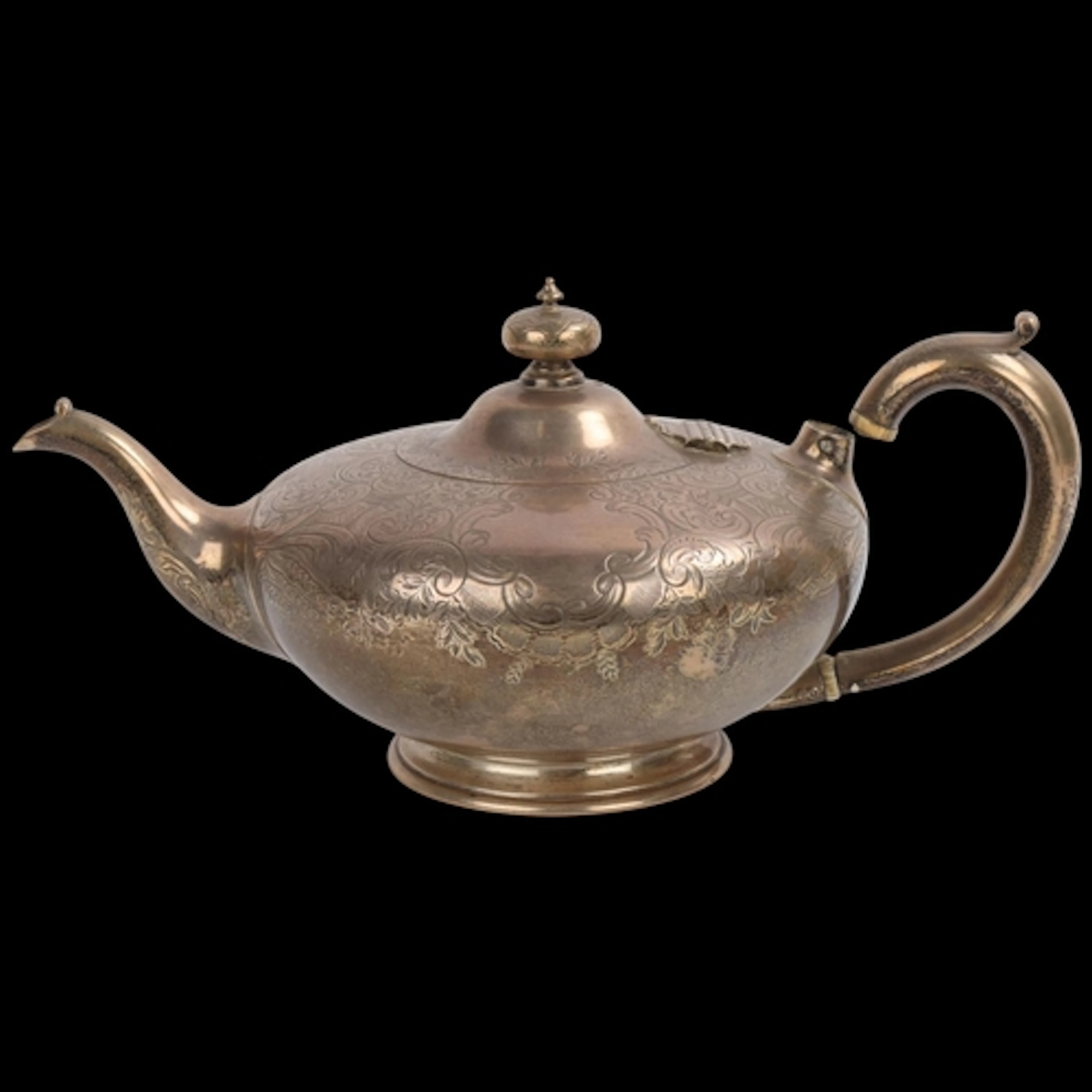 A Victorian silver teapot, William Wrangham Williams, London...