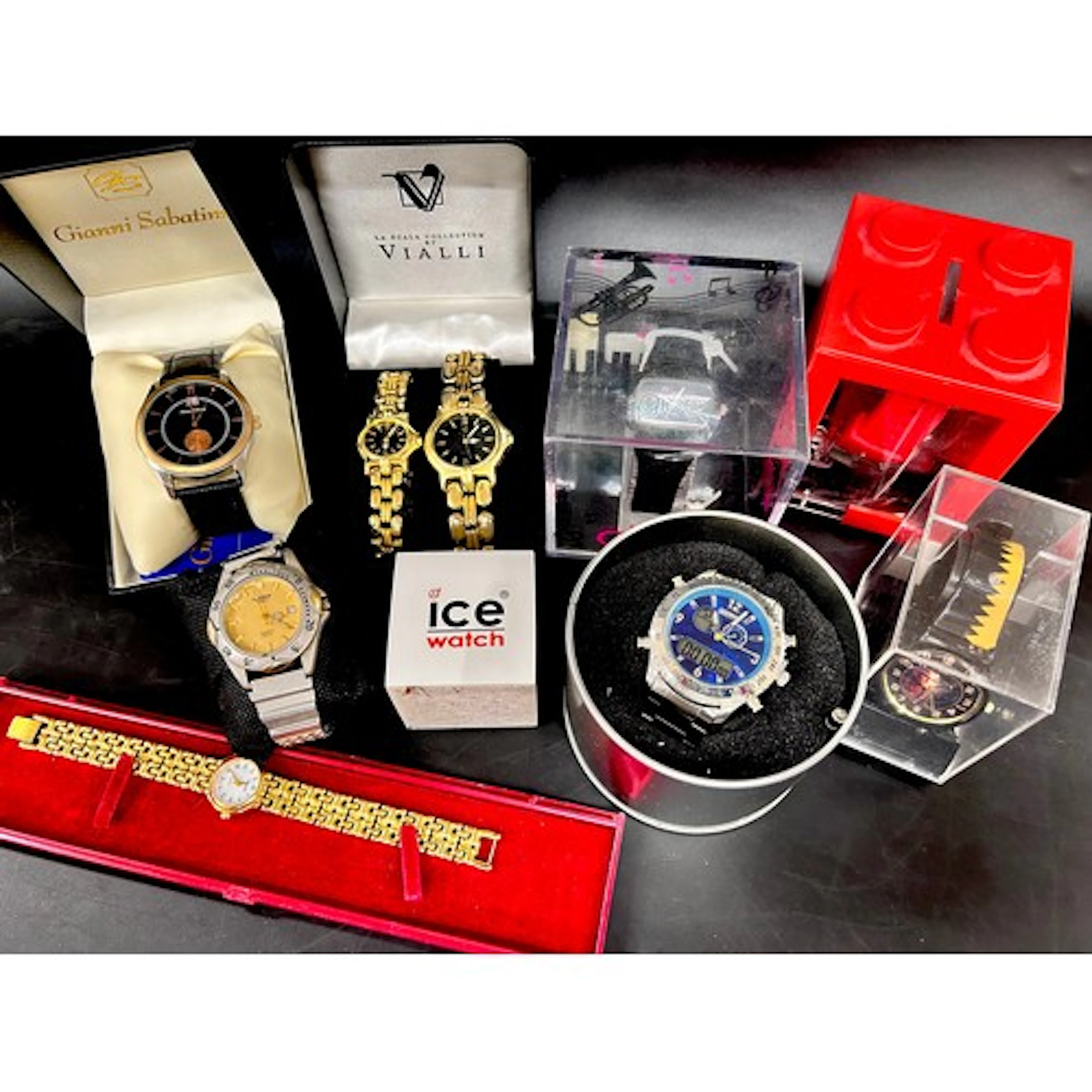 Seven watches including Ice, Sabatini, Atlas, Sekonda, etc.