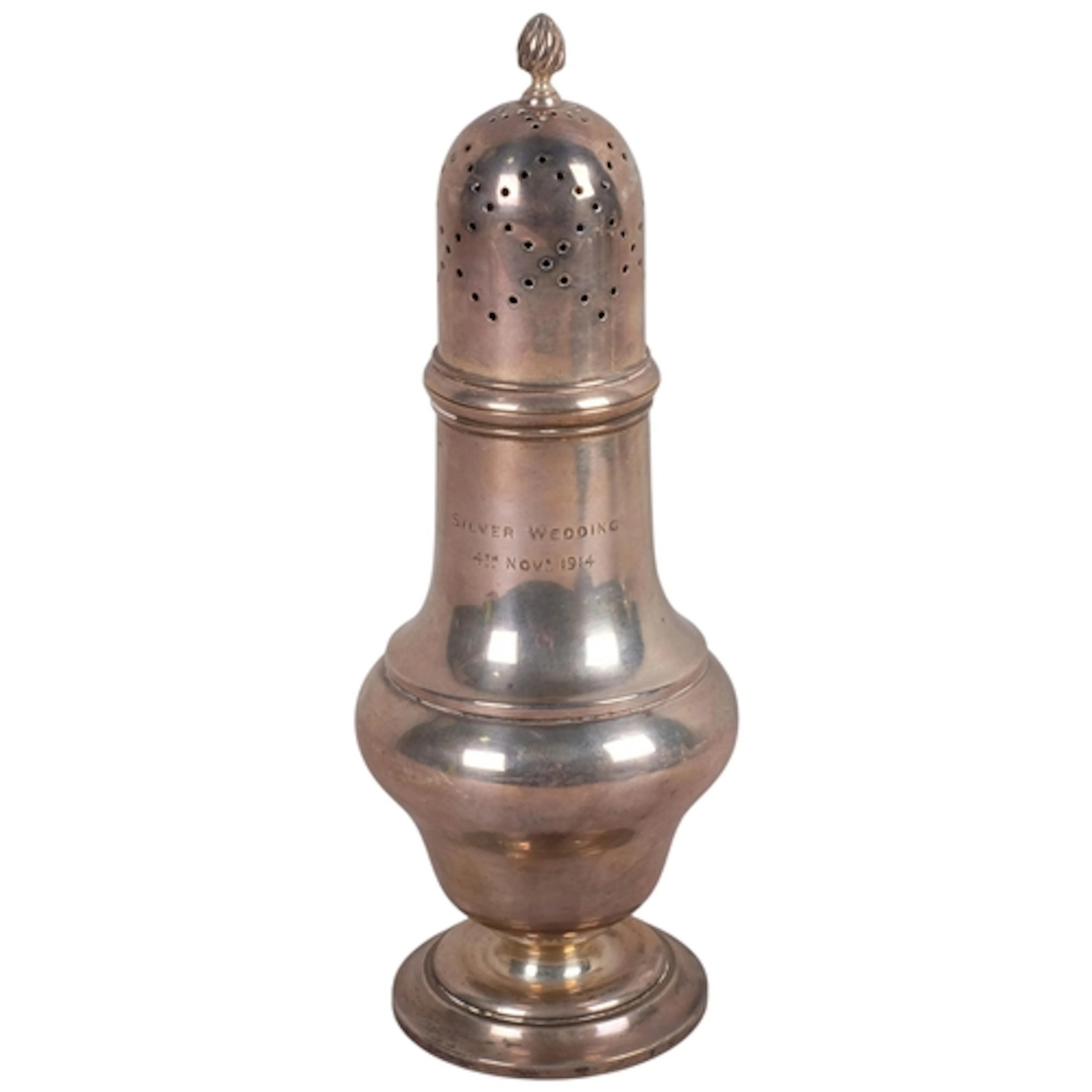An Edwardian silver sugar caster, Harry Emmanuel, Birmingham...