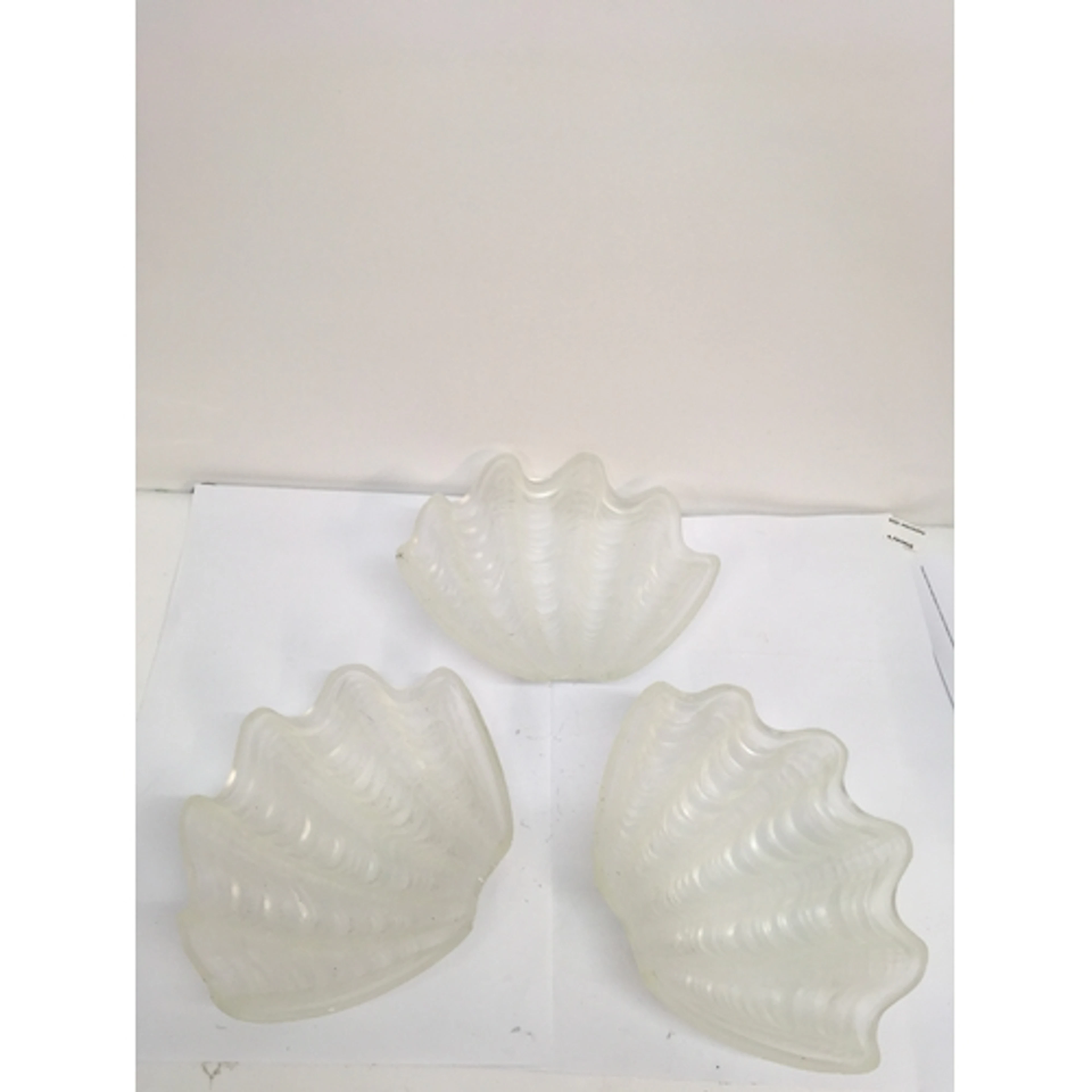 Three Art Deco style moulded glass wall shades