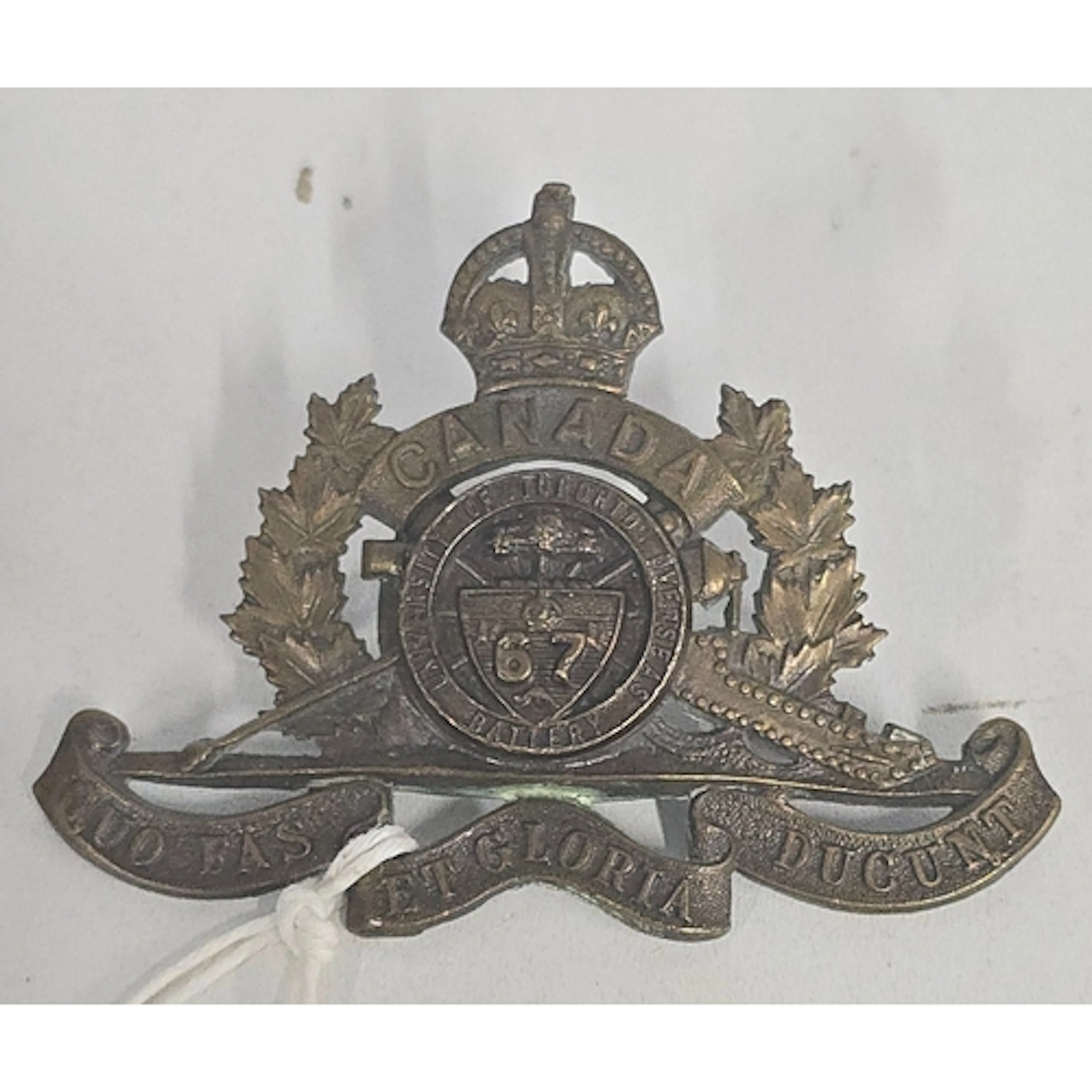 WWI CEF 67th University of Toronto Battery Canadian Artiller...