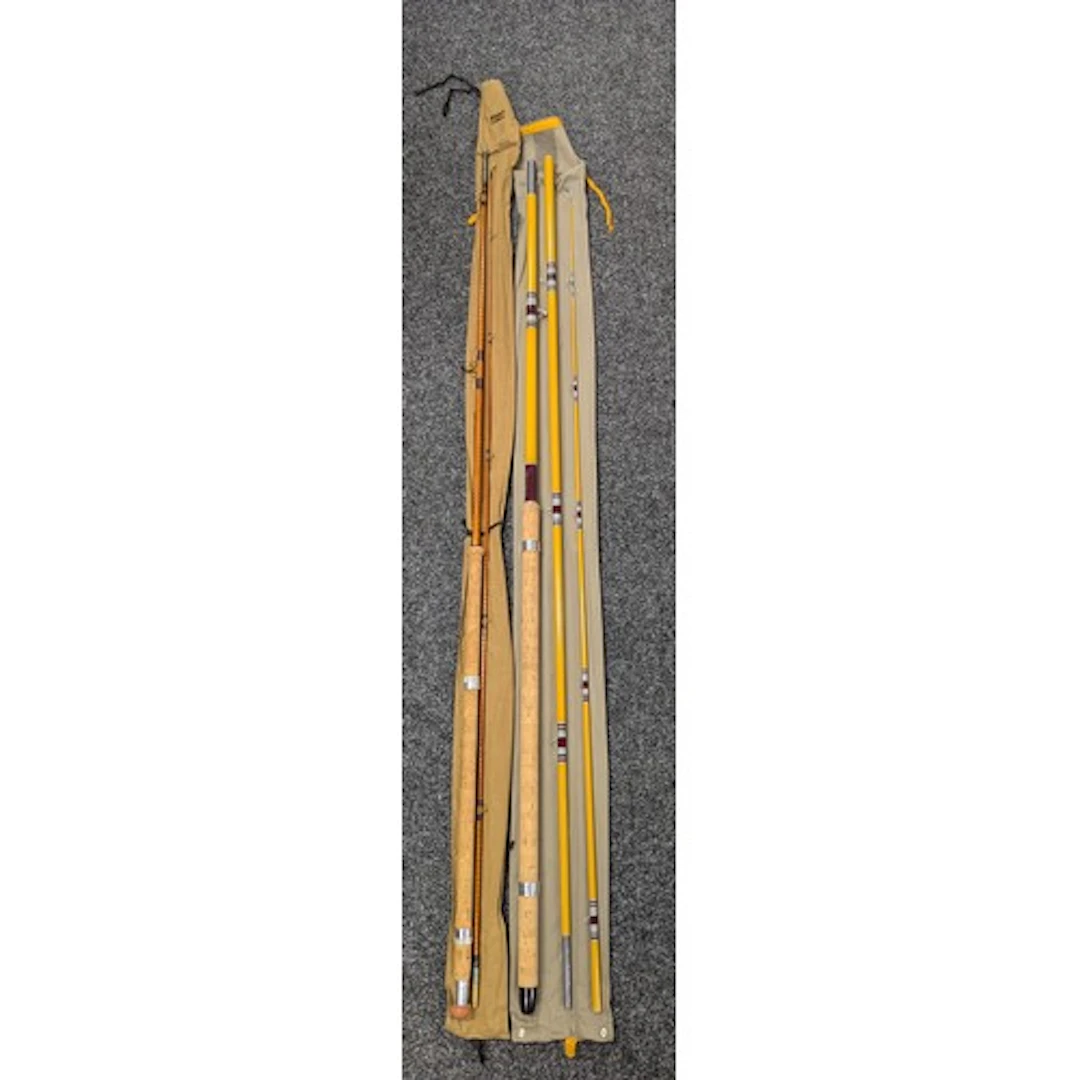 Fishing Equipment - a B. James & Son split cane fishing rod,...