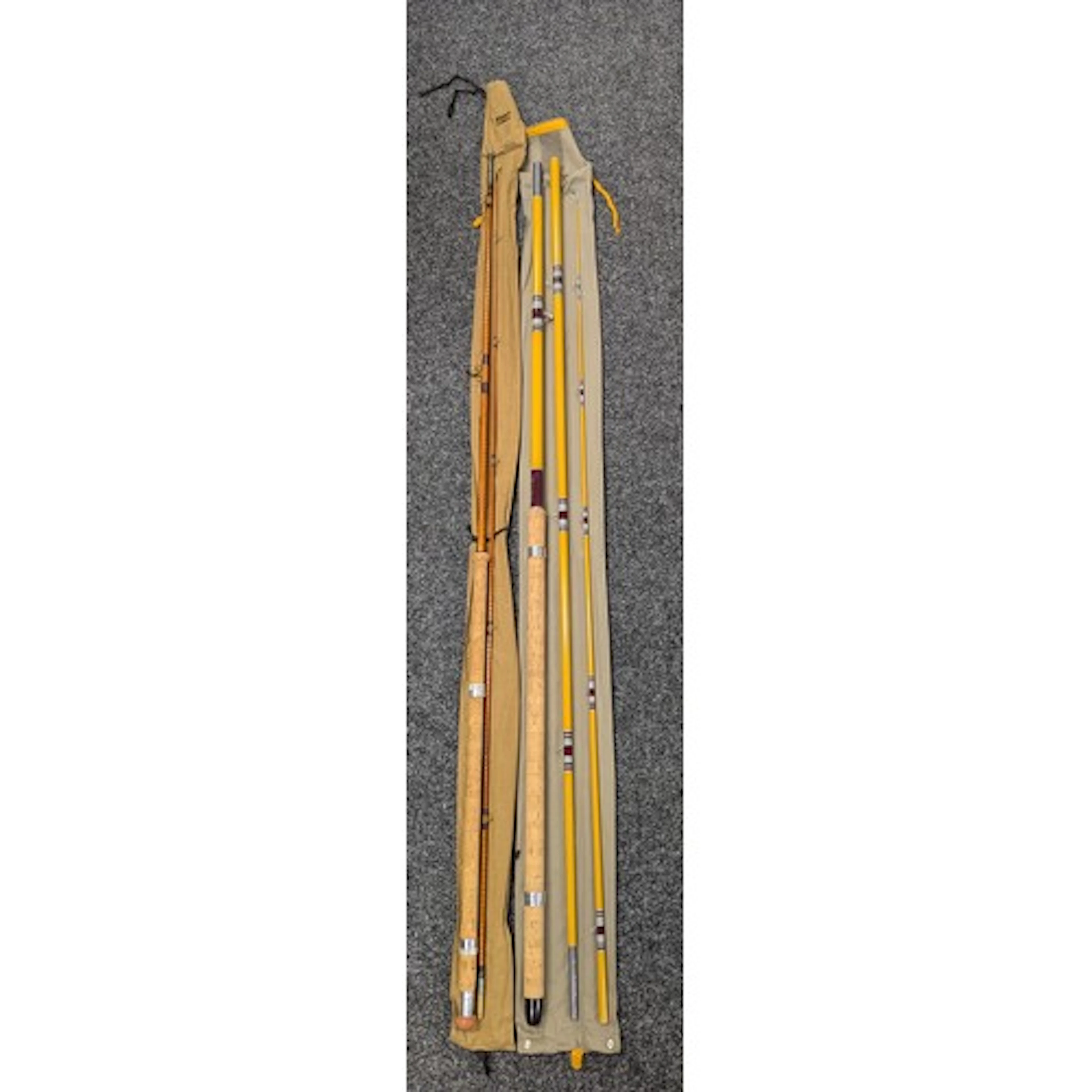 Fishing Equipment - a B. James & Son split cane fishing rod,...