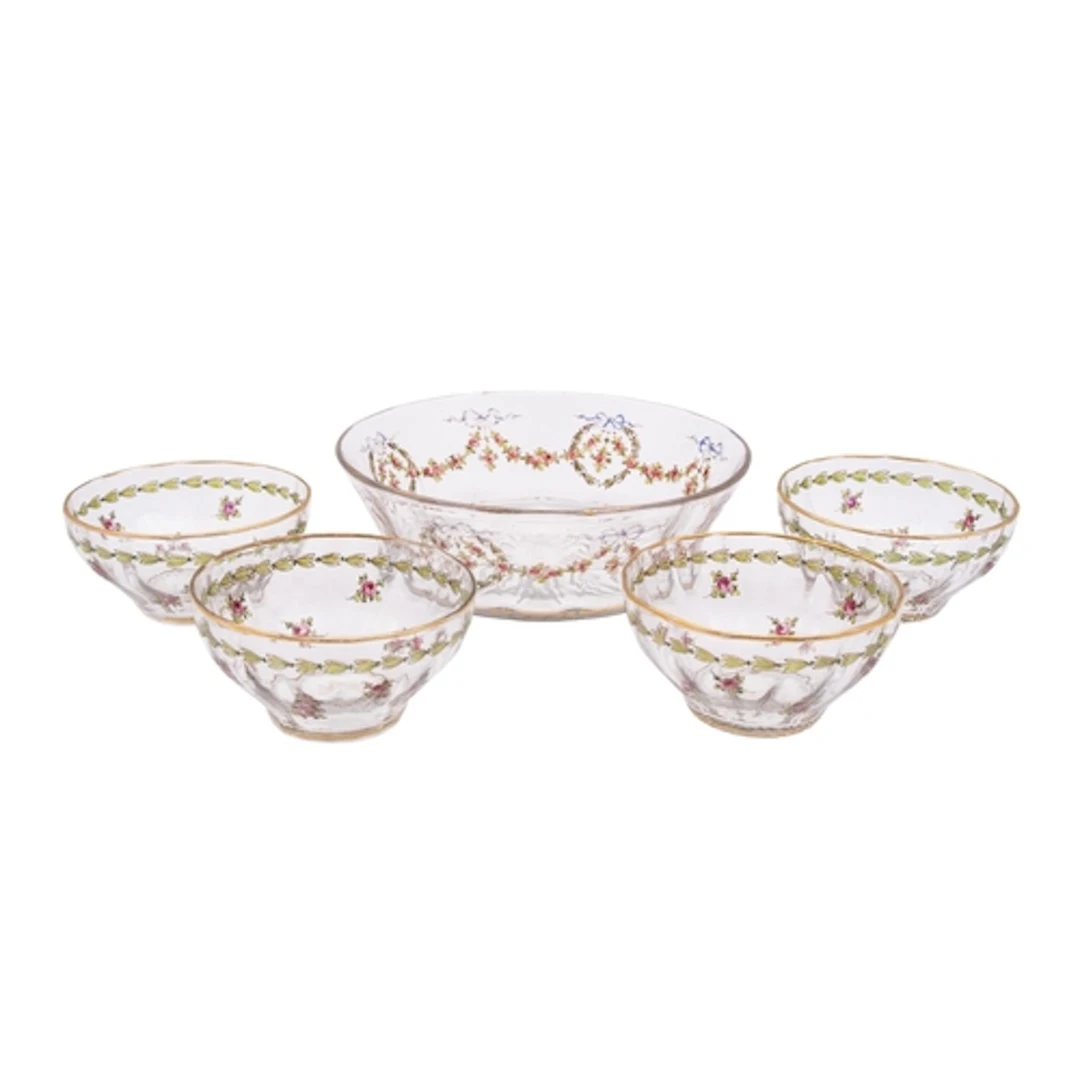 Louis-Antoine Damon [1860-1947] a large circular glass bowl ...
