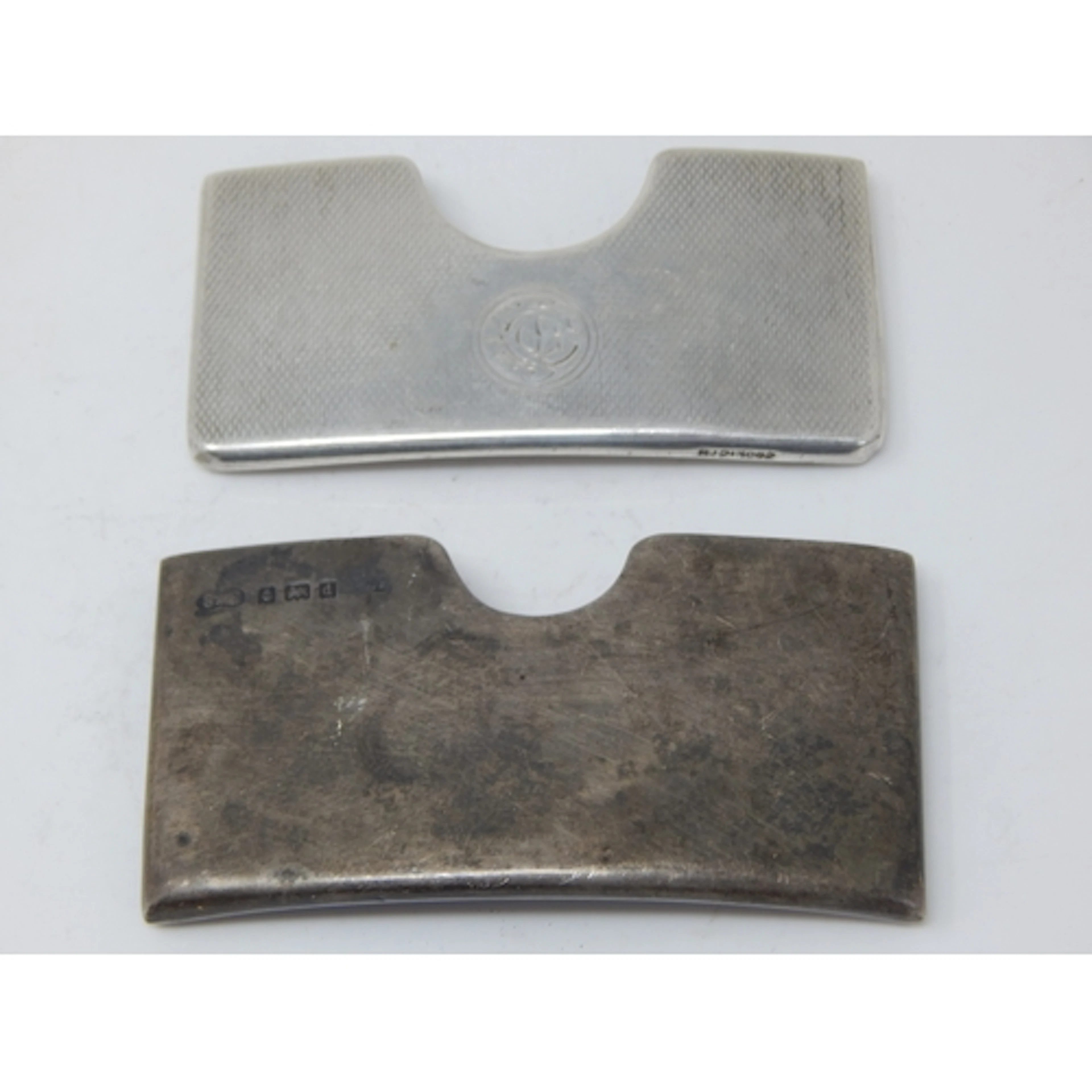 2 x Edwardian Silver Card Cases: Hallmarked London 1901 by G...