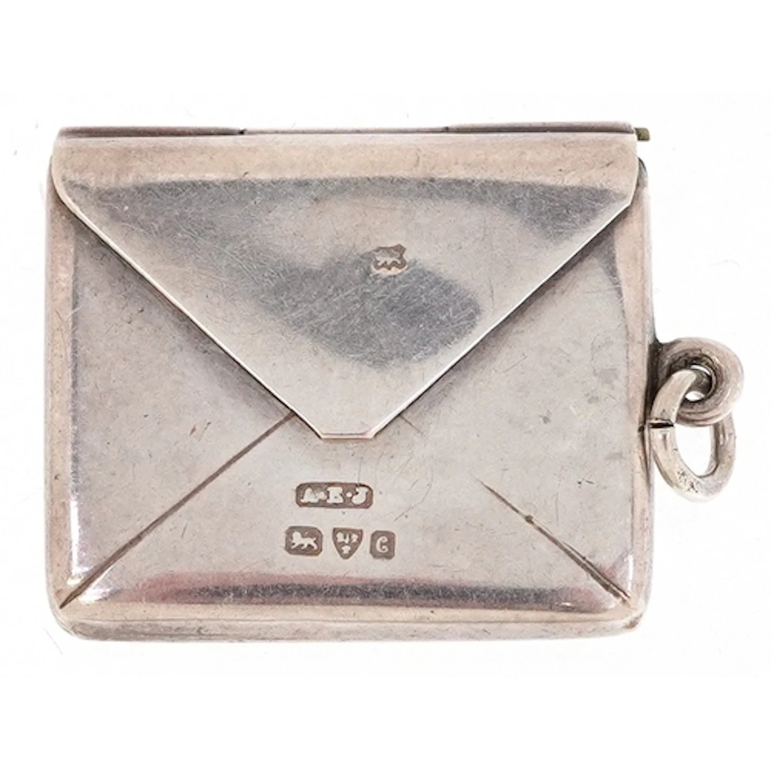 Albert Ernest Jenkins, Edwardian silver chatelaine stamp cas...