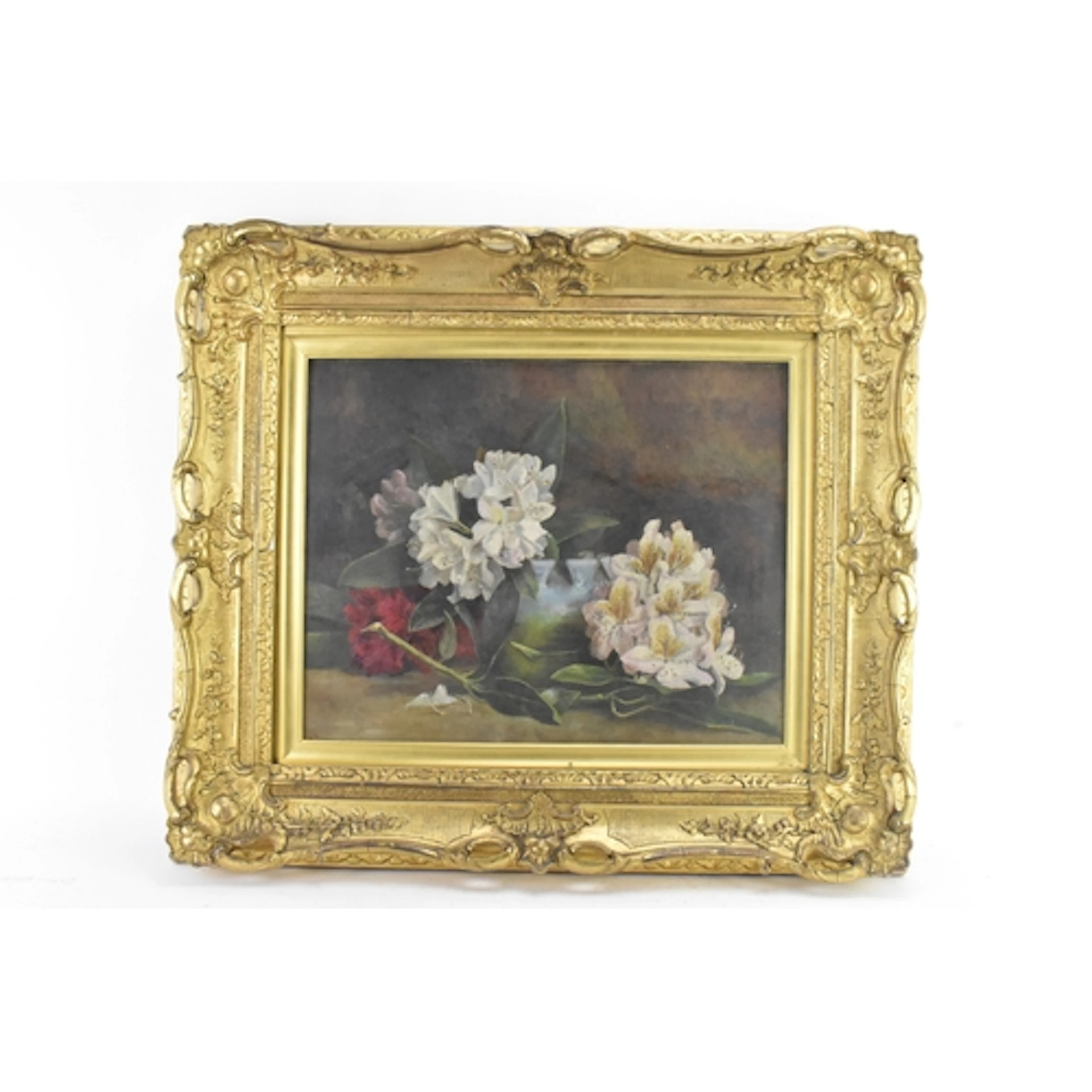 Late 19th century British School - A still life of flowers o...