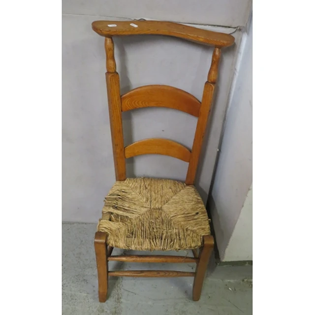 Vintage Oak Rush Seated Side/Kitchen Chair with ladder back ...
