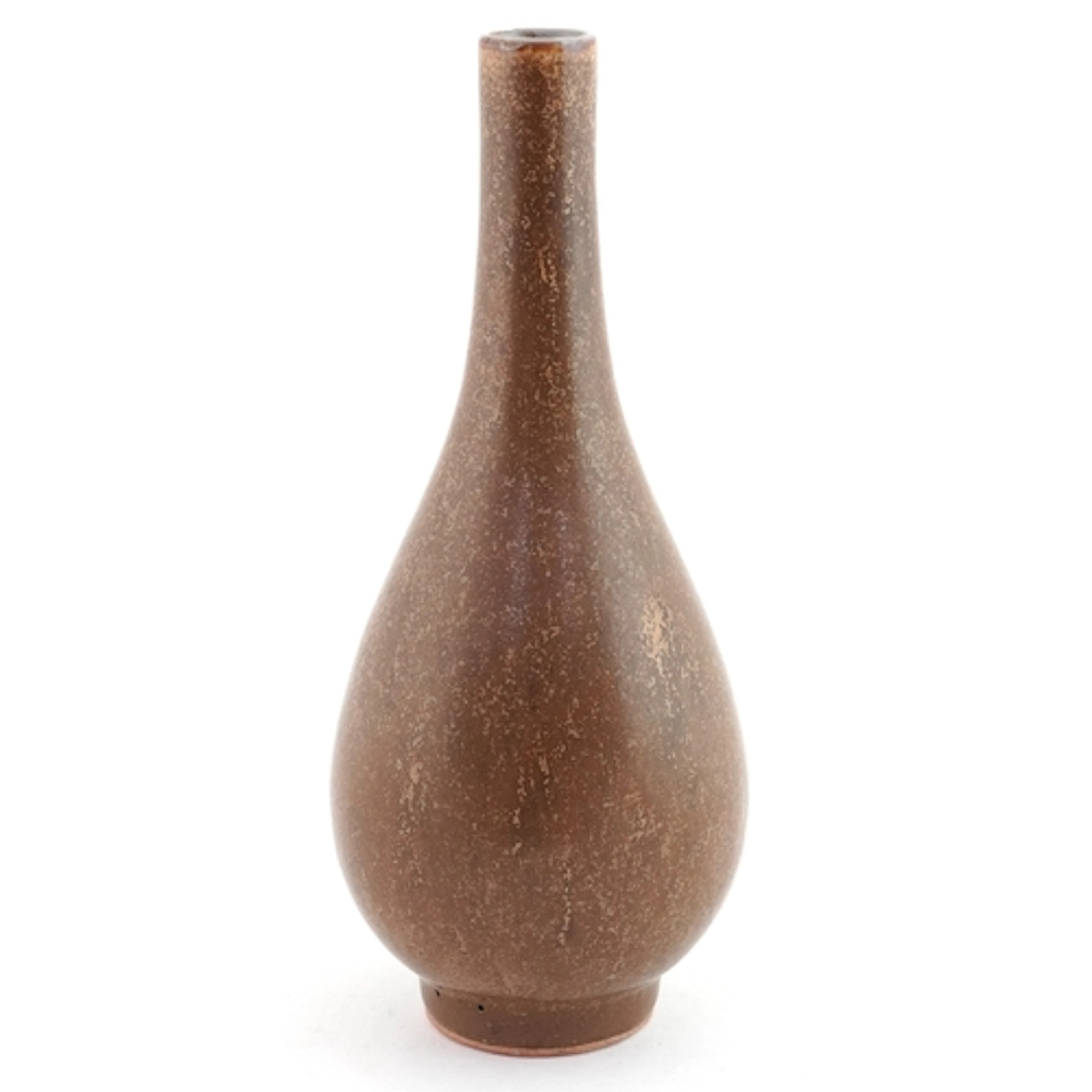 Chinese biscuit glazed porcelain bottle vase, 17cm high.