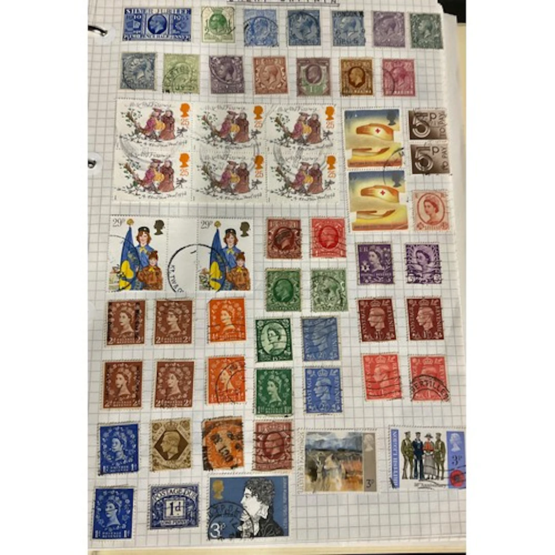 An album of British and World Stamps. Mainly British ERII is...