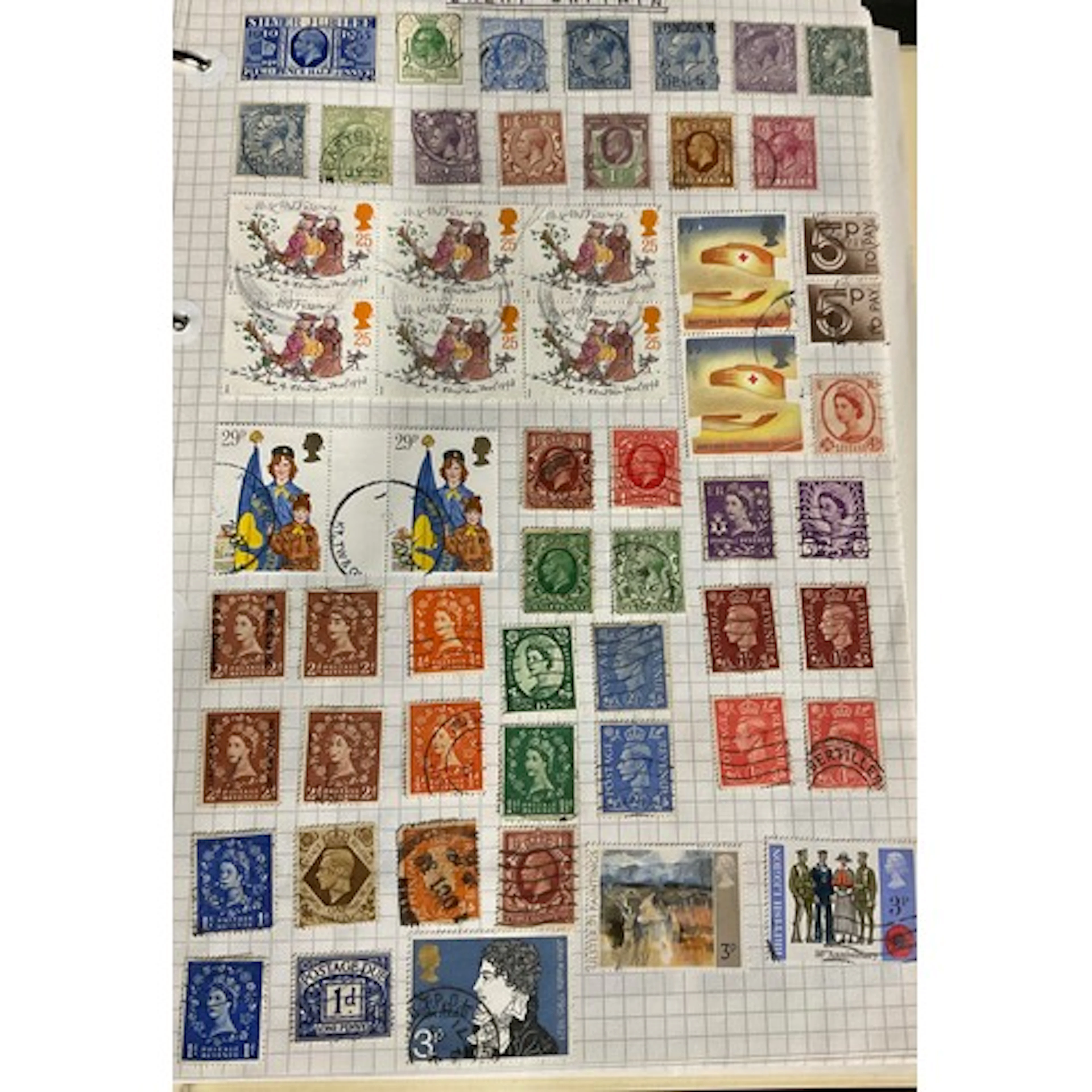 An album of British and World Stamps. Mainly British ERII is...