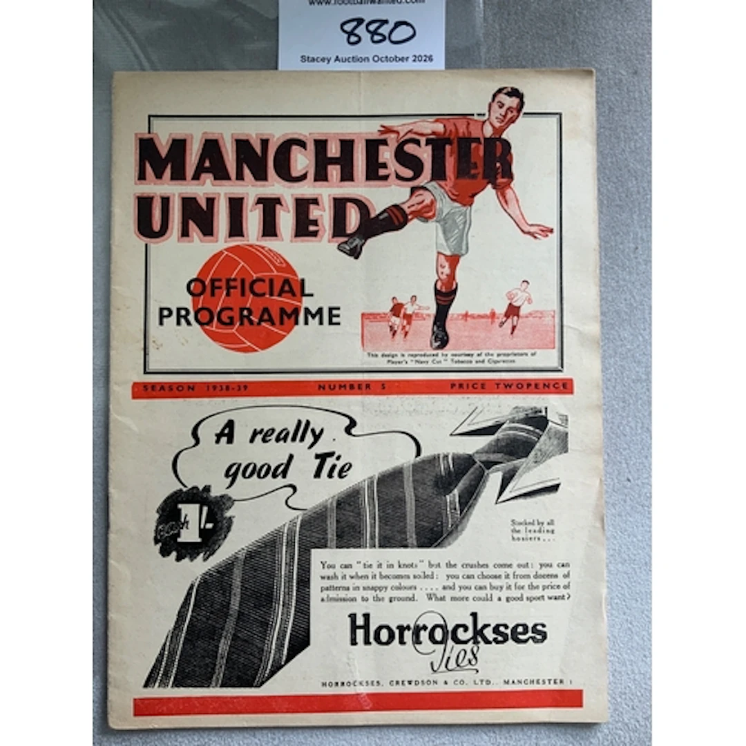 1938 - 1939 Manchester United v Blackpool Football Programme...