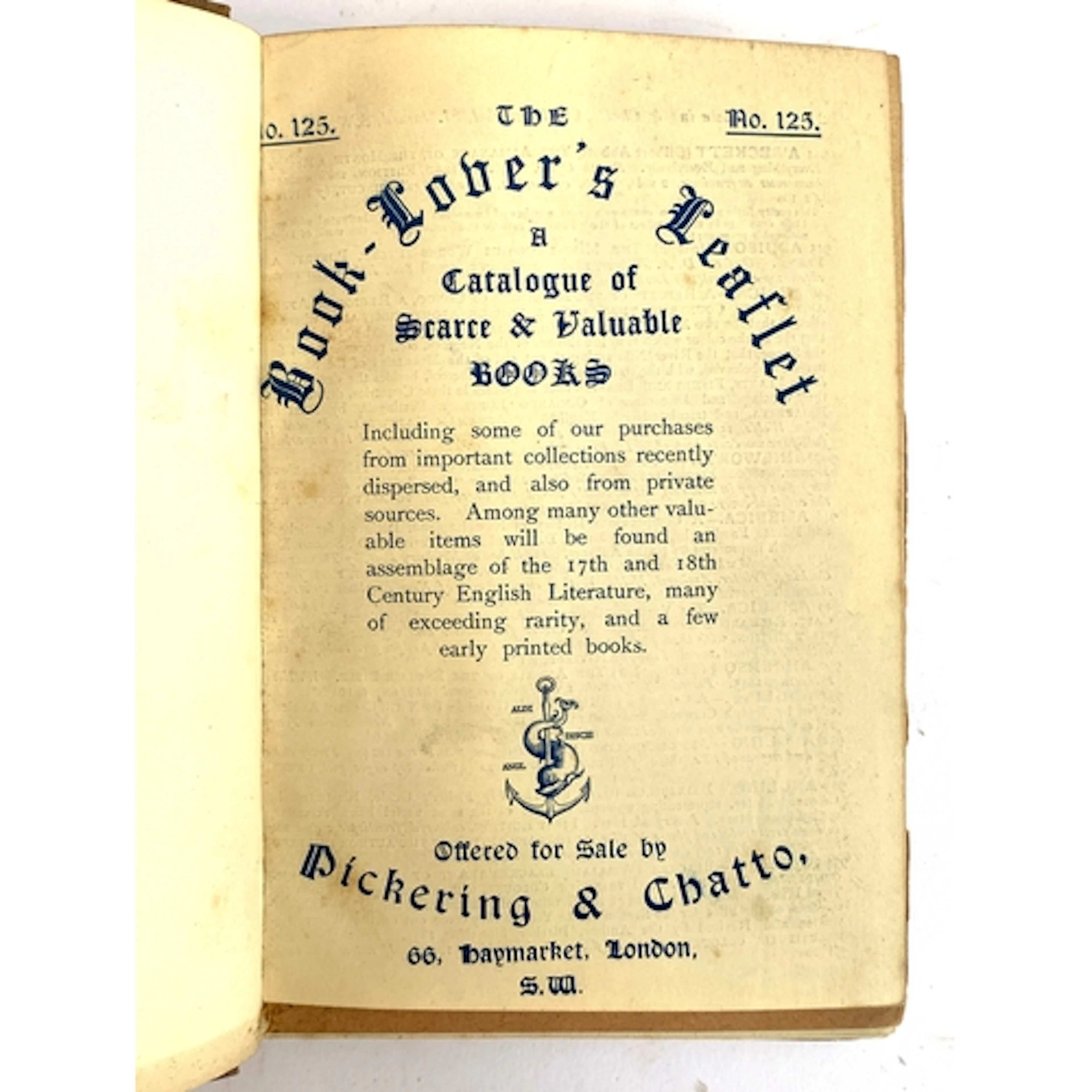 BOOK COLLECTING. Issues 125-135 of Pickering and Chatto's se...