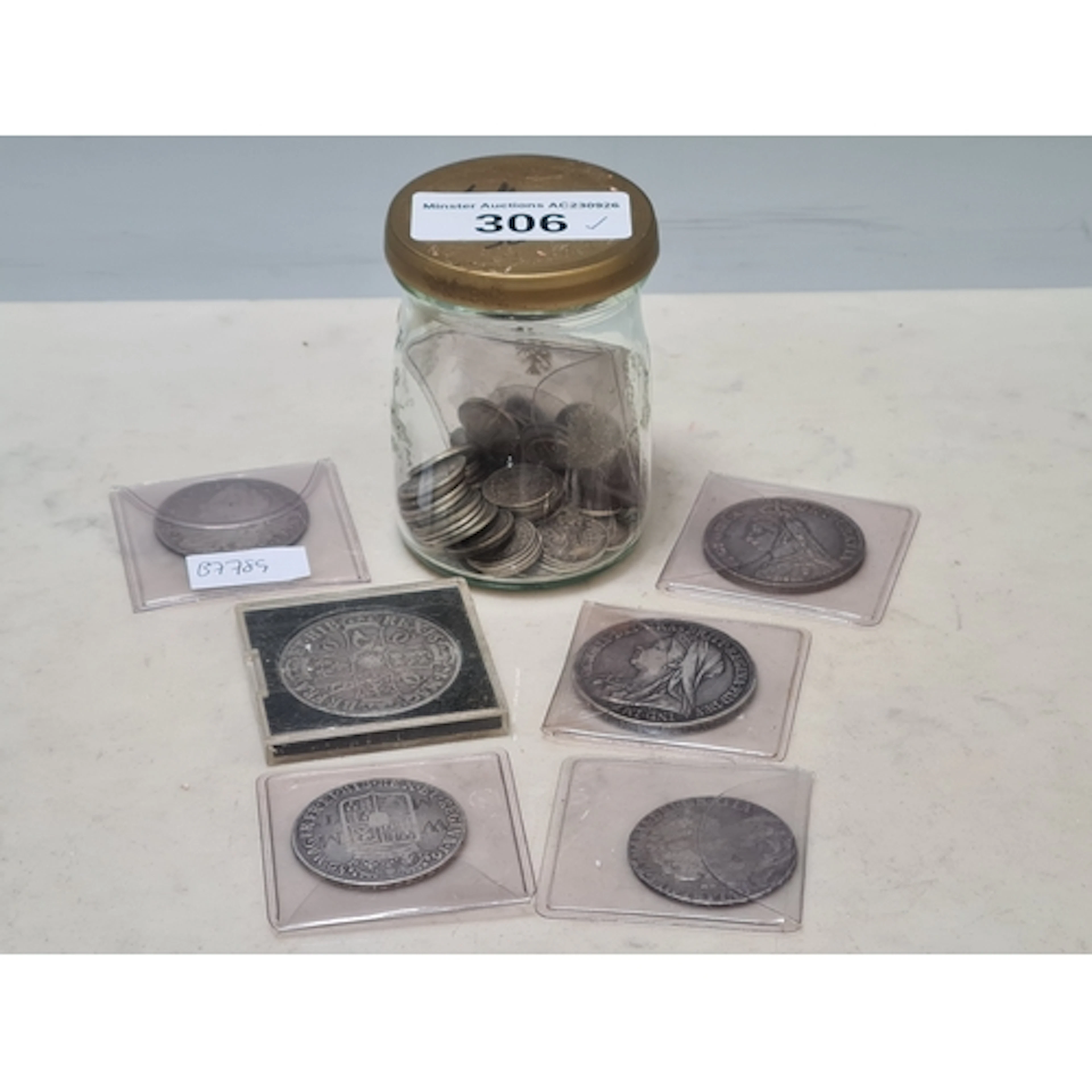 A collection of milled silver Coins, consisting of Crown 167...
