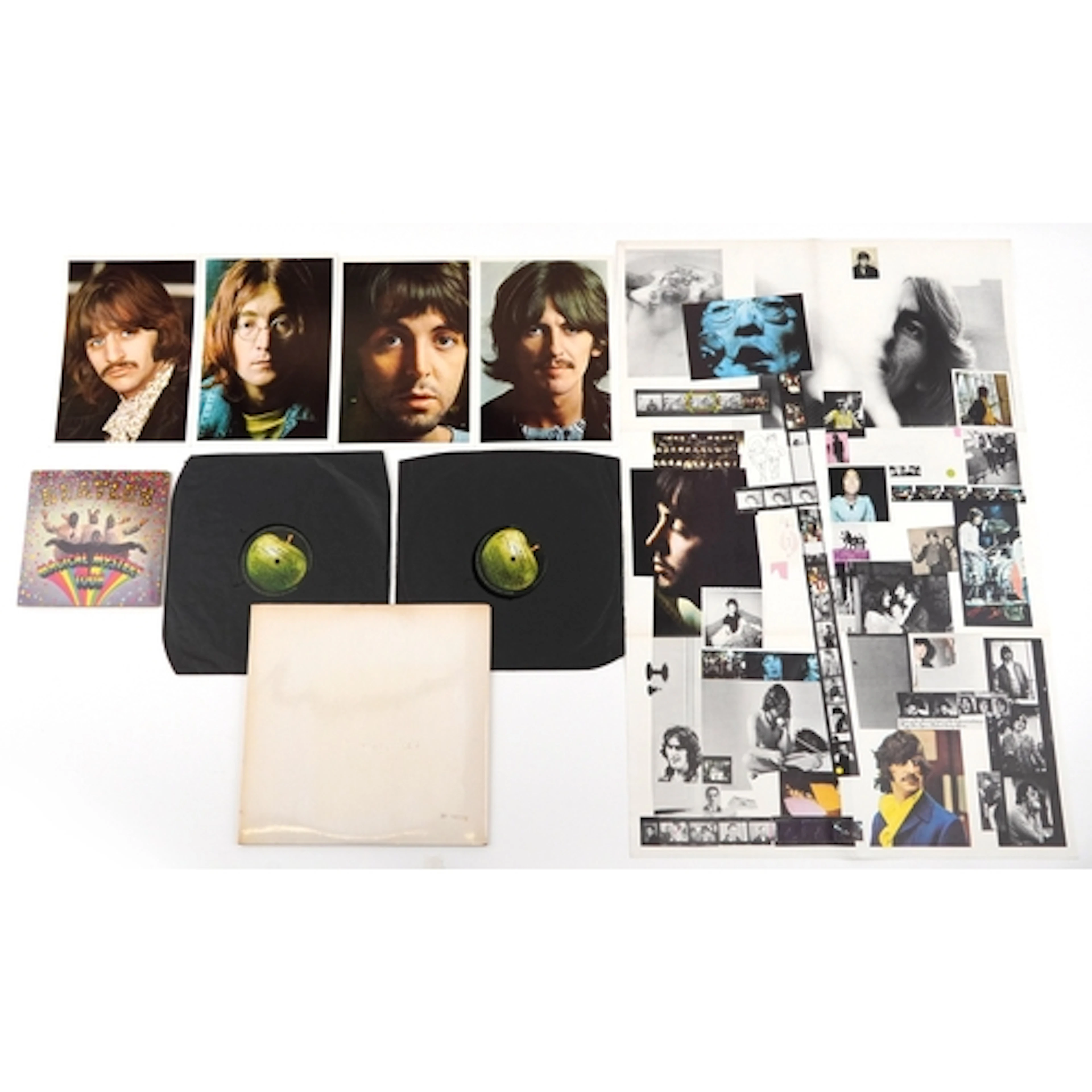 The Beatles White Album vinyl LP record including poster and...