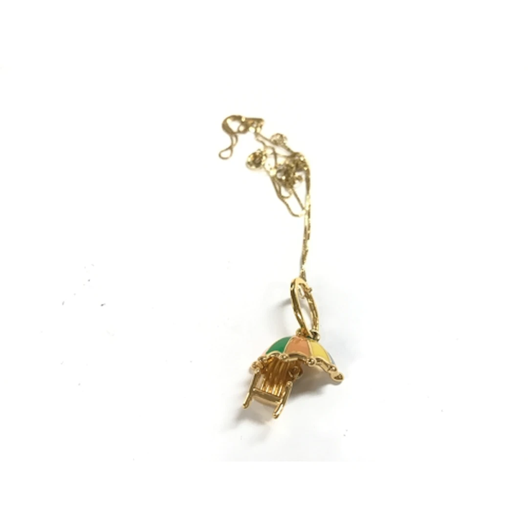 14ct gold chain with gold plated pendant , chain 1g total we...
