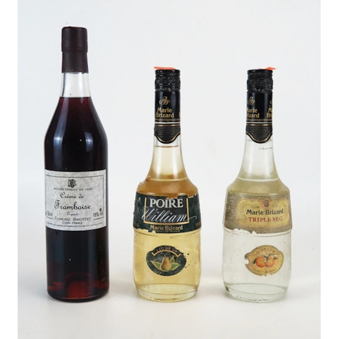 Two 500ml Maire Brizard Liqueur including Poire William and ...