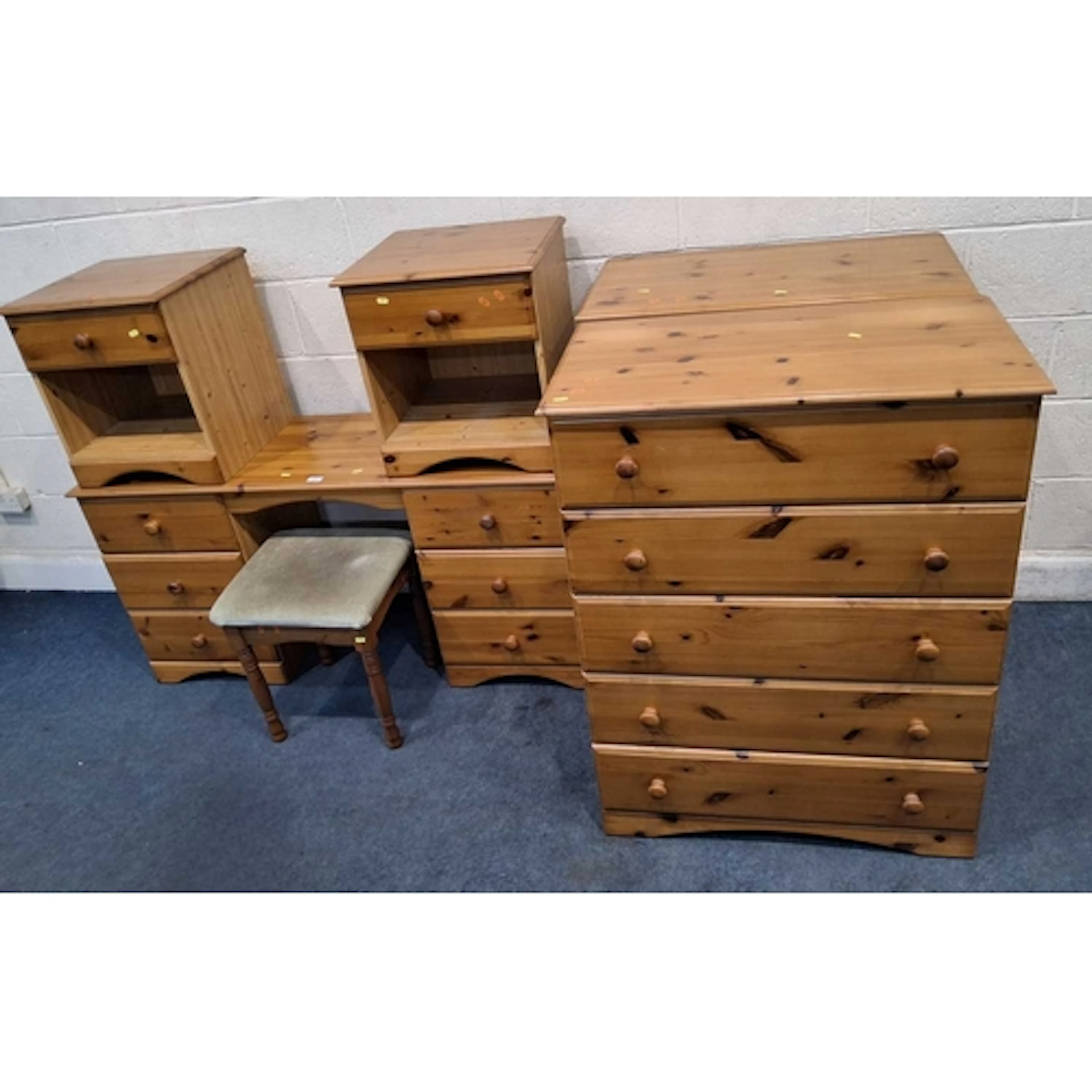 A SELECTION OF MODERN PINE AND PINE EFFECT FURNITURE, to inc...