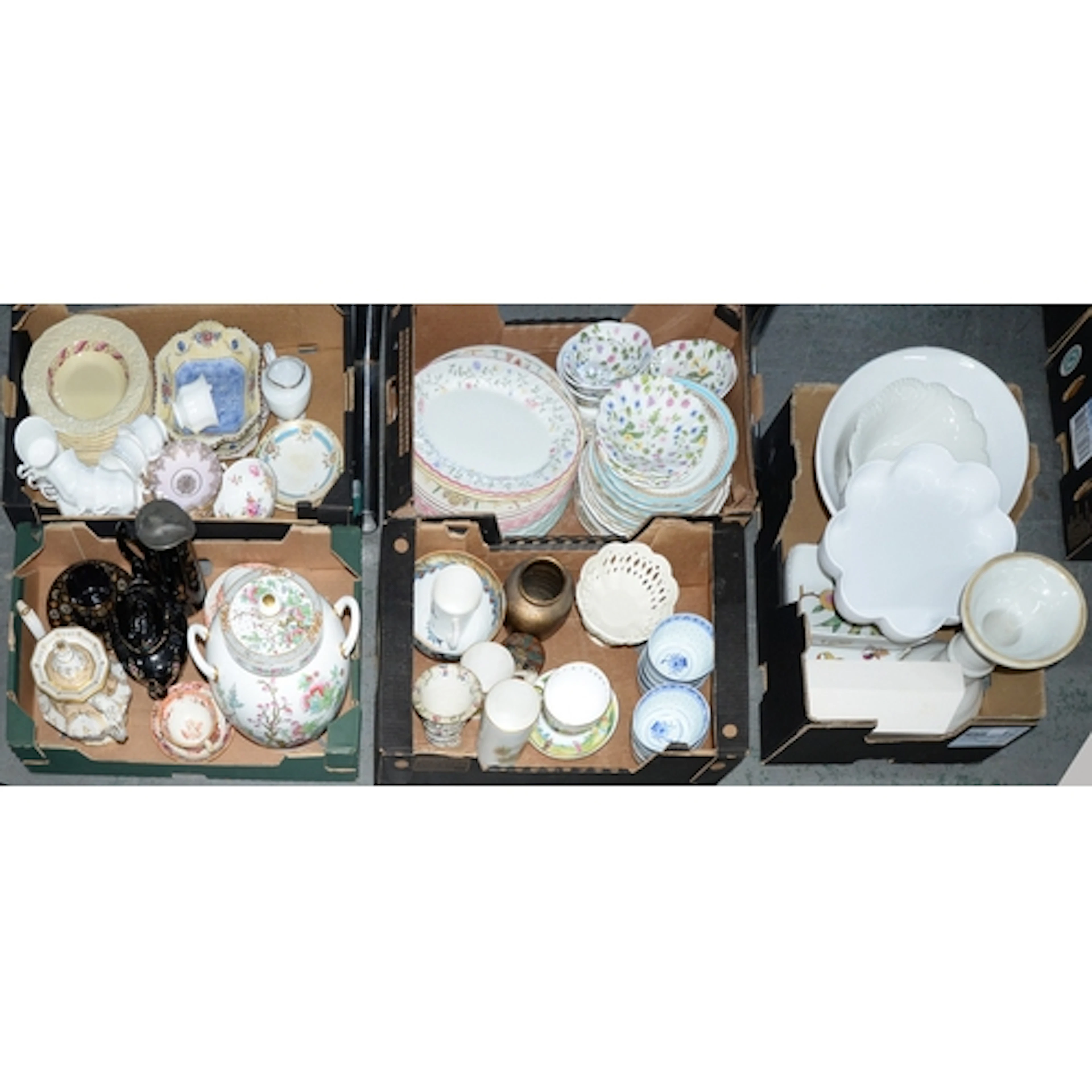 Miscellaneous bone china and other tea and dinner ware, 19th...