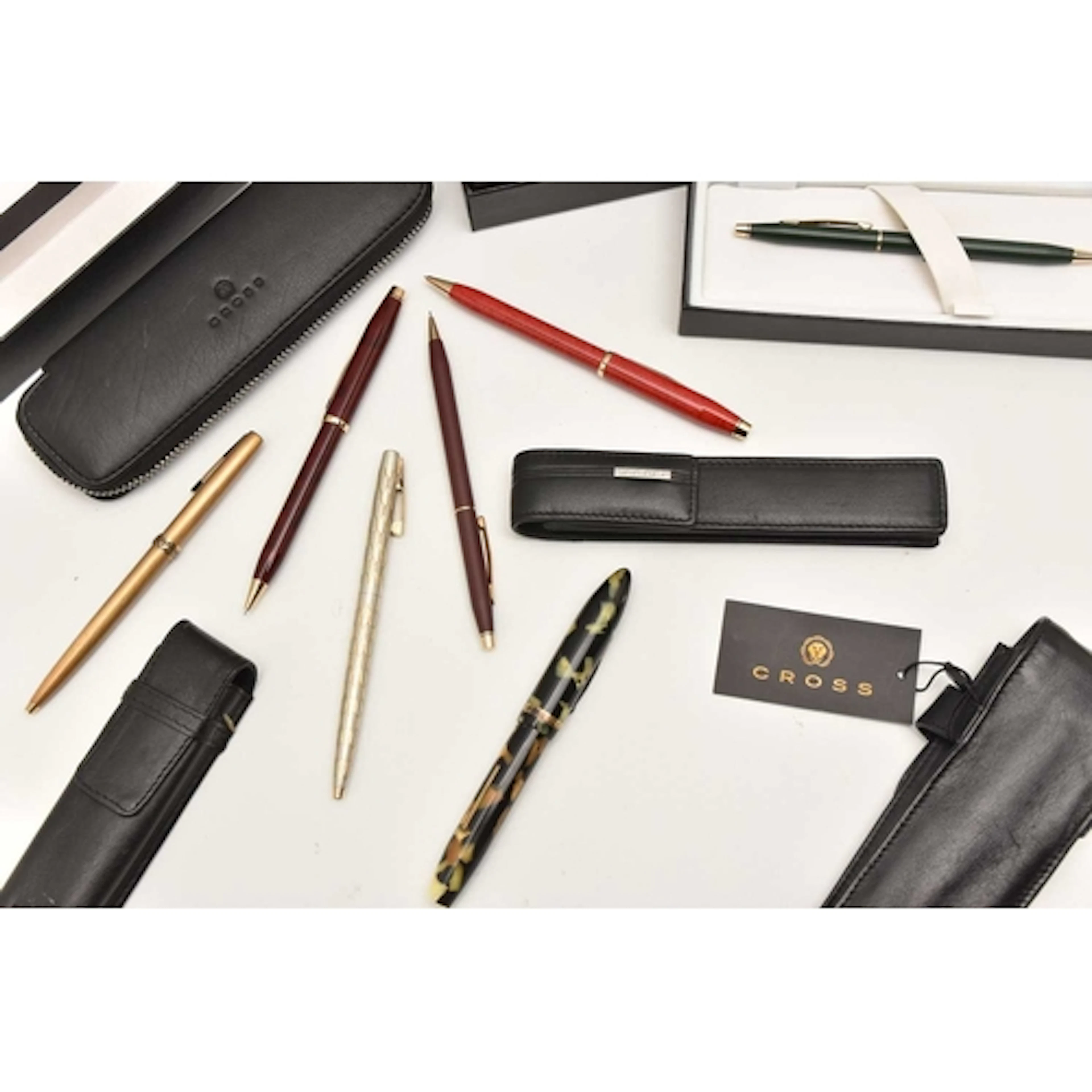 AN ASSORTMENT OF PENS, to include 'Cross' and 'Sheaffer' bal...