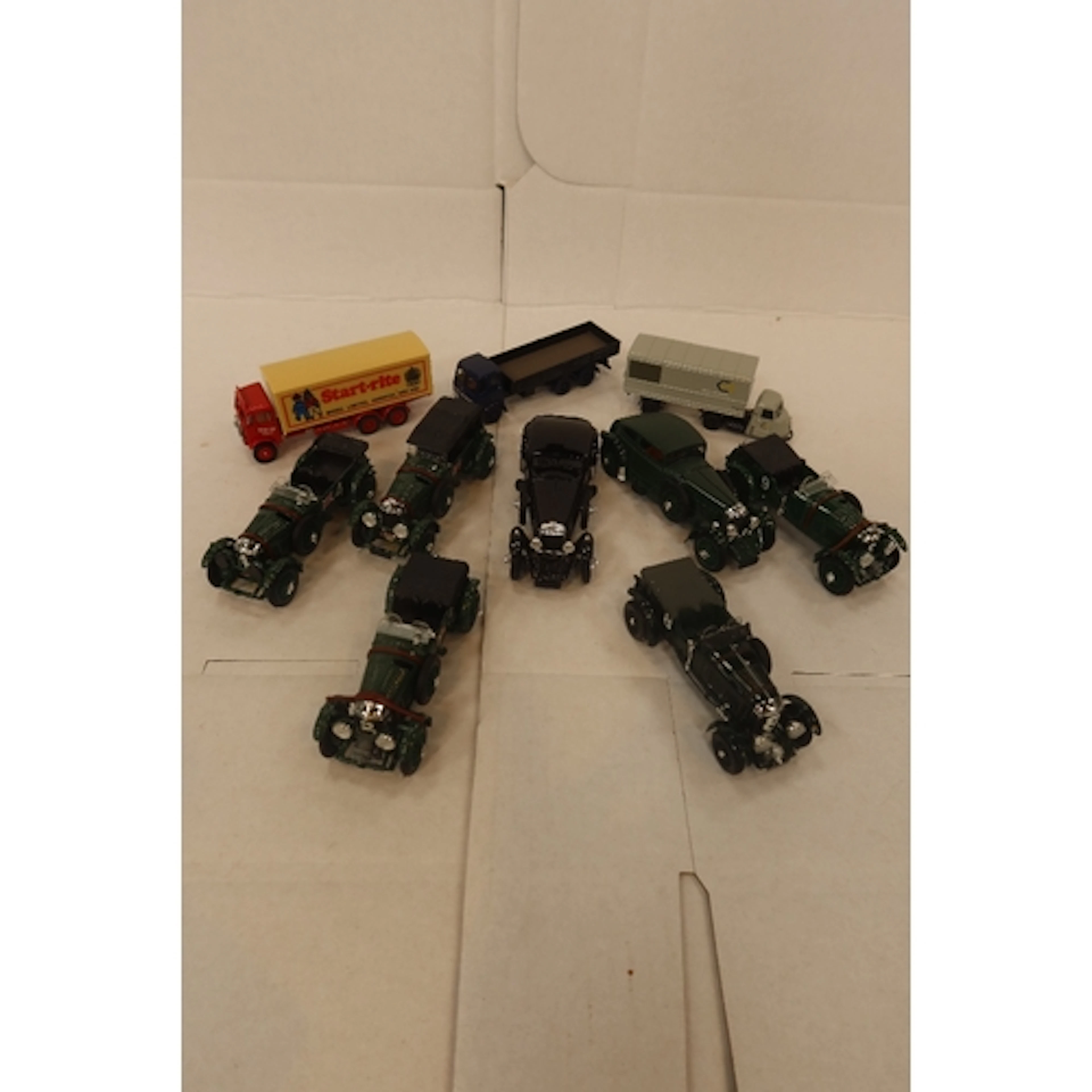 7 Vintage Bentley models and 3 lorries