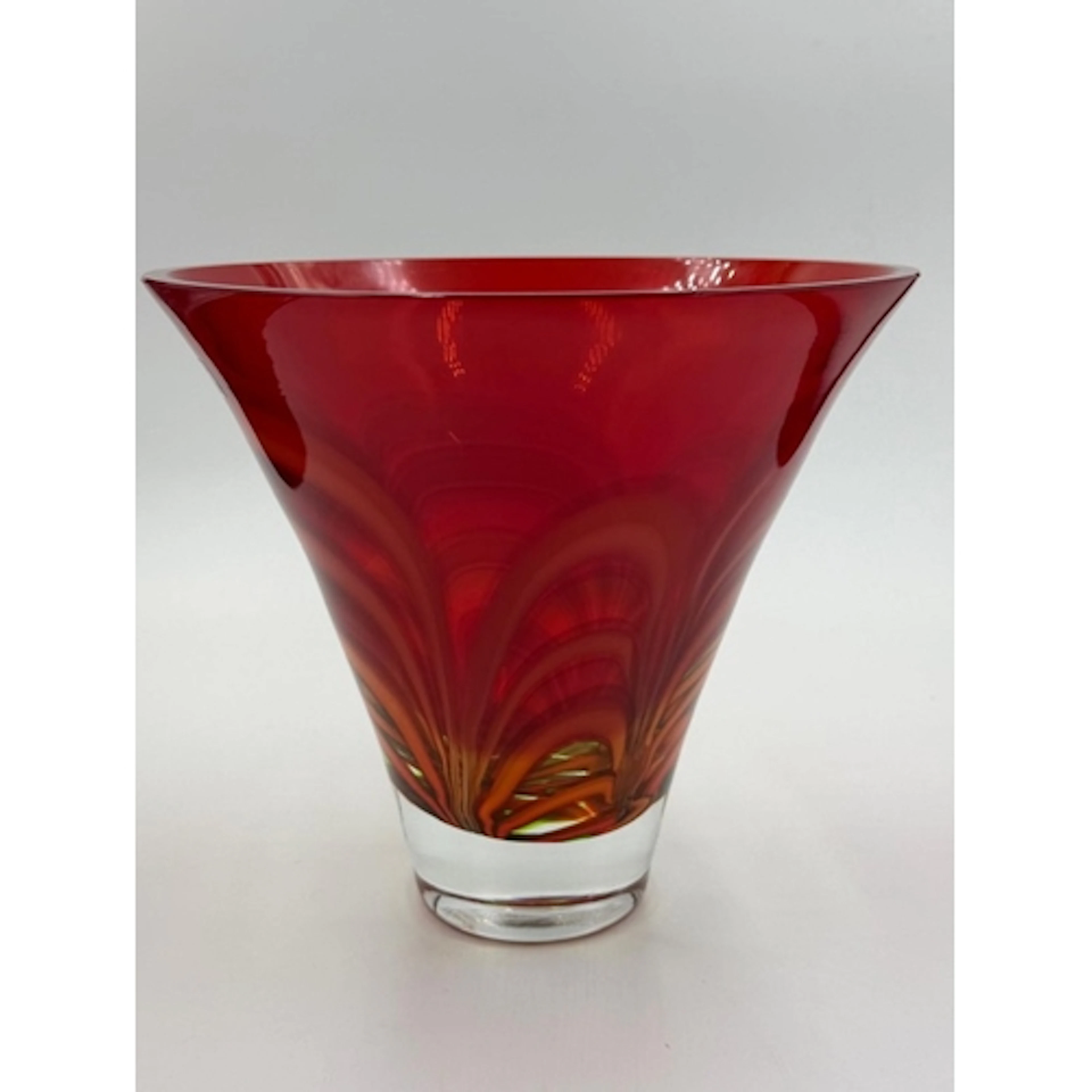 An Evolution by Waterford Crystal Art glass bowl, vibrant re...