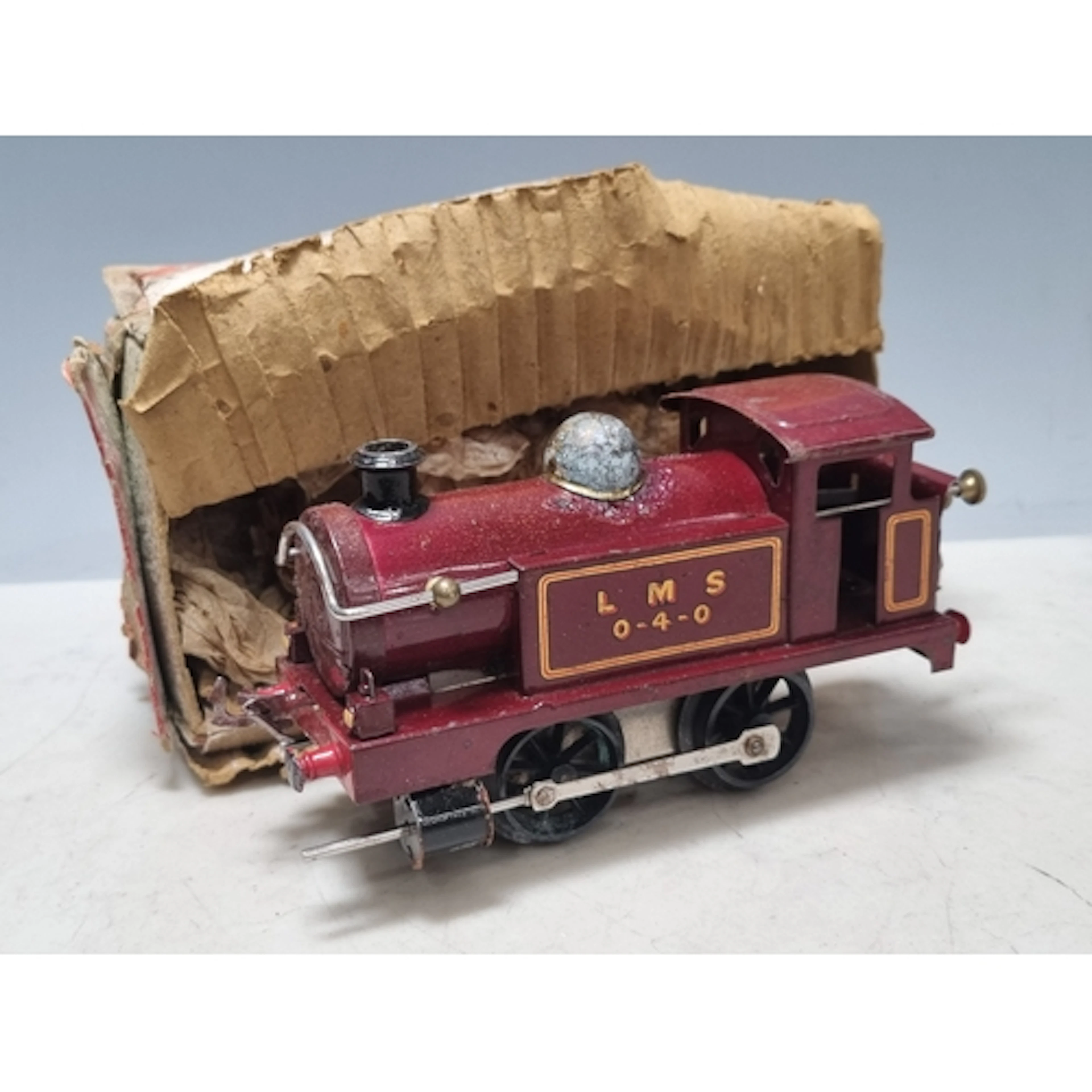 A Hornby 0 gauge No.1 clockwork 0-4-0T in LMS maroon liver ...